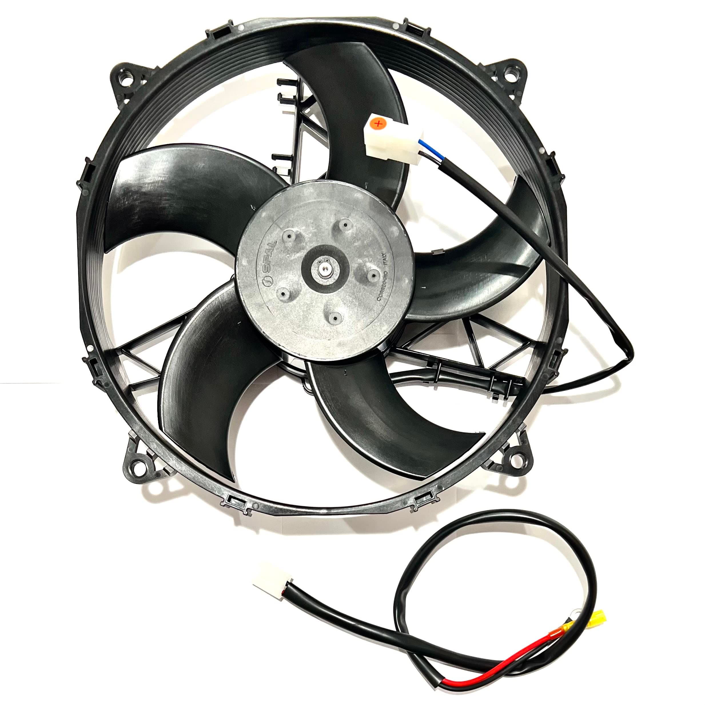 SPAL 30101512 11" Puller Radiator Condenser Fan 12 Volt High Performance Curved Blade 1233 cfm VA26-AP50/C-44A & Spal FRPT Harness