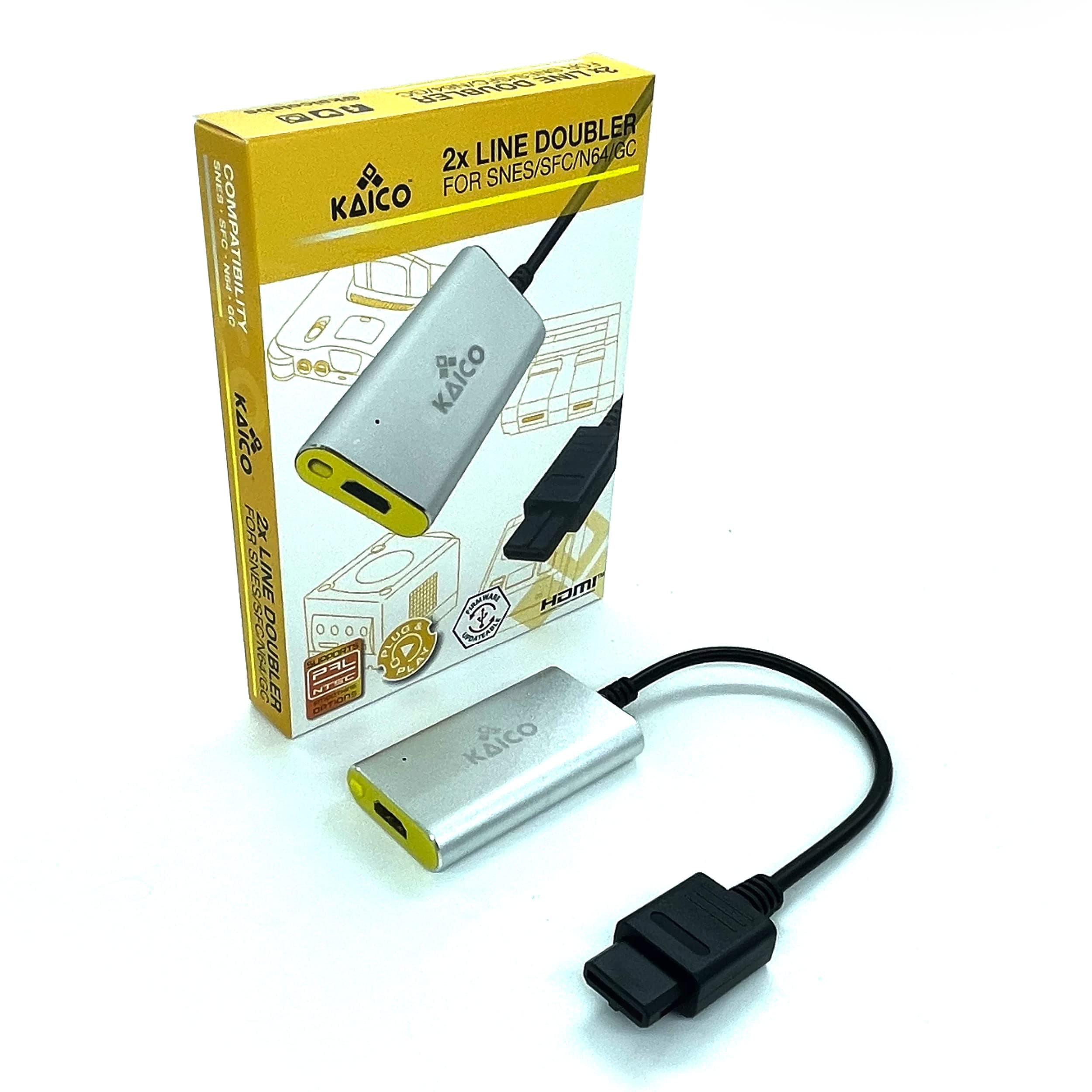 Kaico Analogue 2-Way Gamecube HDMI Adapter for Nintendo N64 Super Nintendo, Super Famicom and Gamecube - 2x Line Doubling - A Simple Plug & Play Solution N64 HDMI Adapter