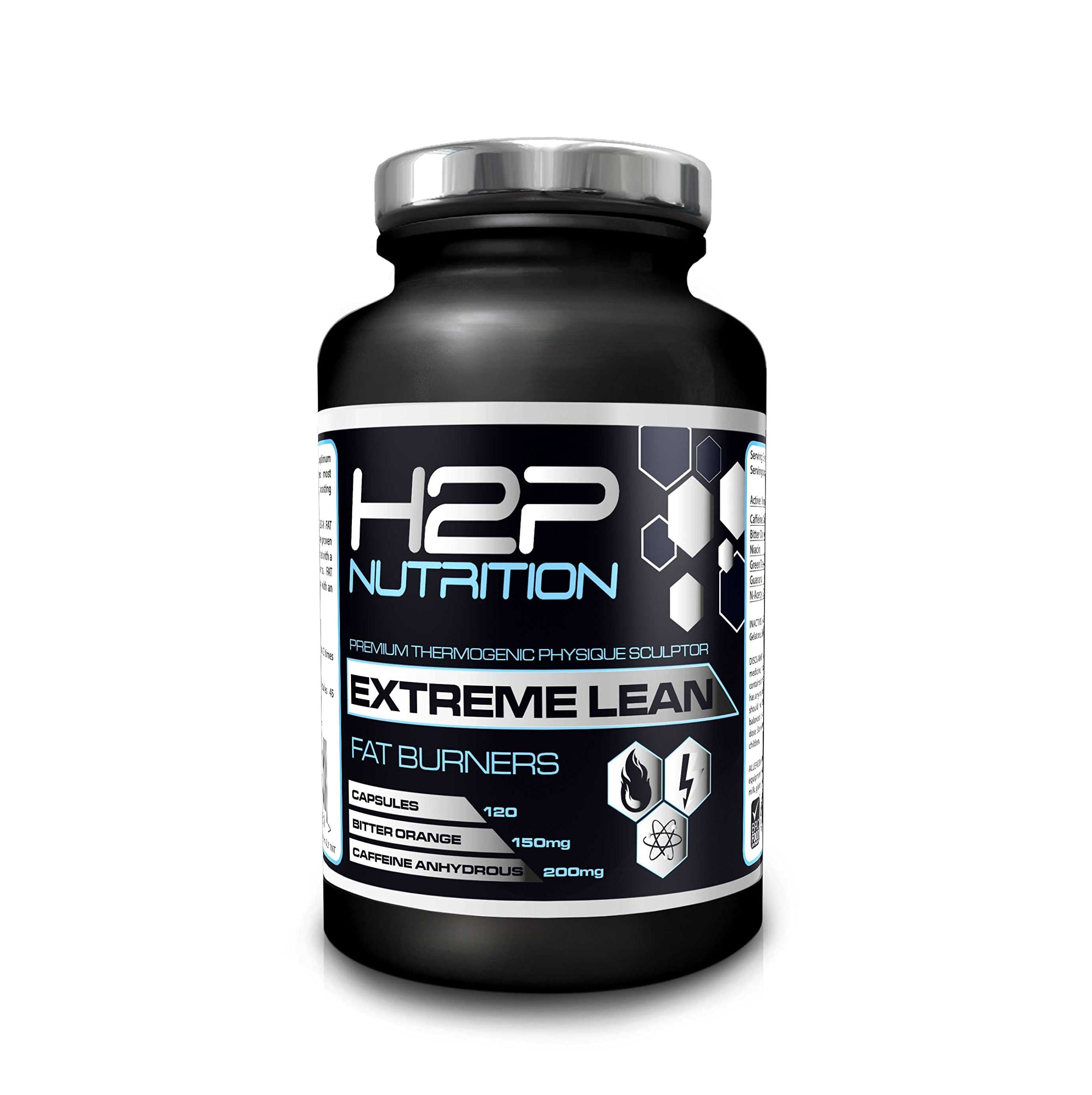 Extreme Lean Fat Burner by H2P Nutrition - Max Strength Weight Loss Pills/for Both Men & Women / 120 Capsules