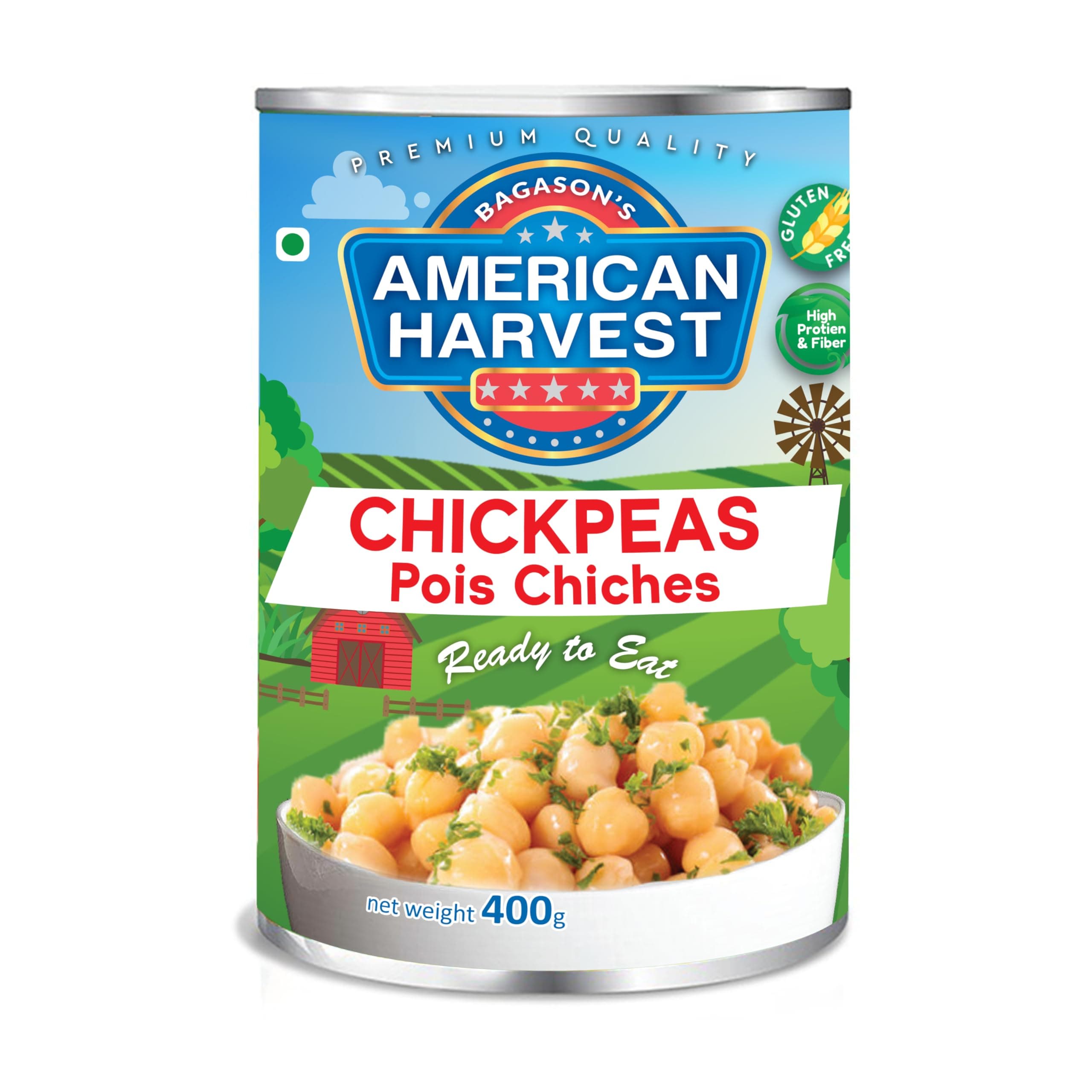 American Harvest Chick Peas Easy Open Can, 400 gm