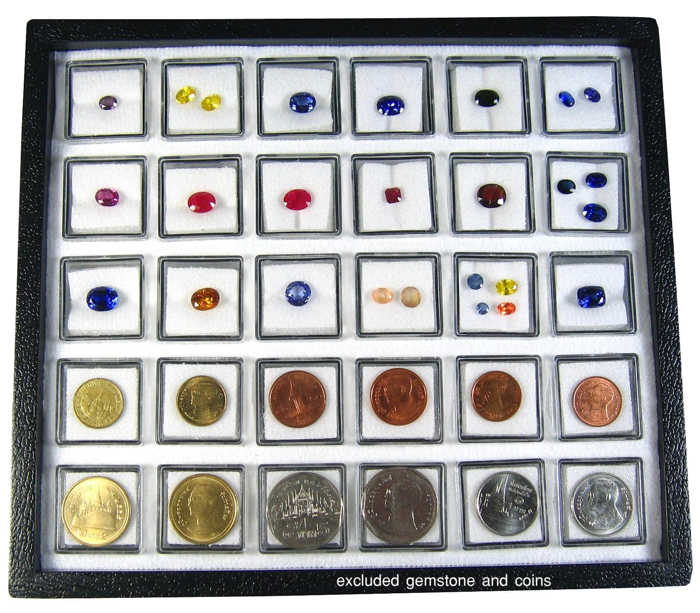 30 PCS OF TOP PLASTIC GEMSTONE JAR BOX SIZE 3x3 CM WITH HOLDER TRAY DISPLAY SHOW CASE ORGANIZER