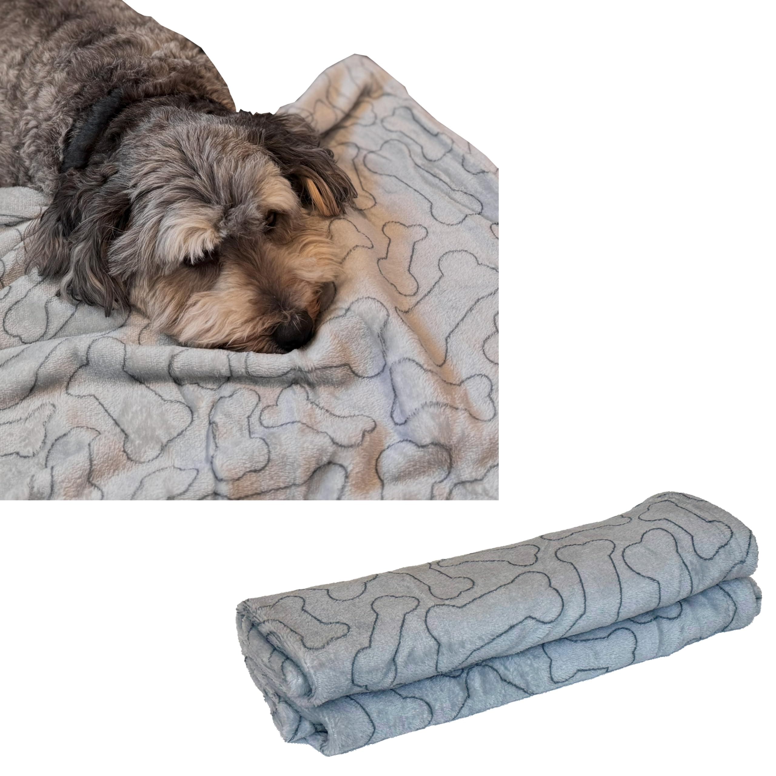 SPOT Snuggler Bones Blanket - Ultra Soft, Machine Washable Dog Blanket for Be...
