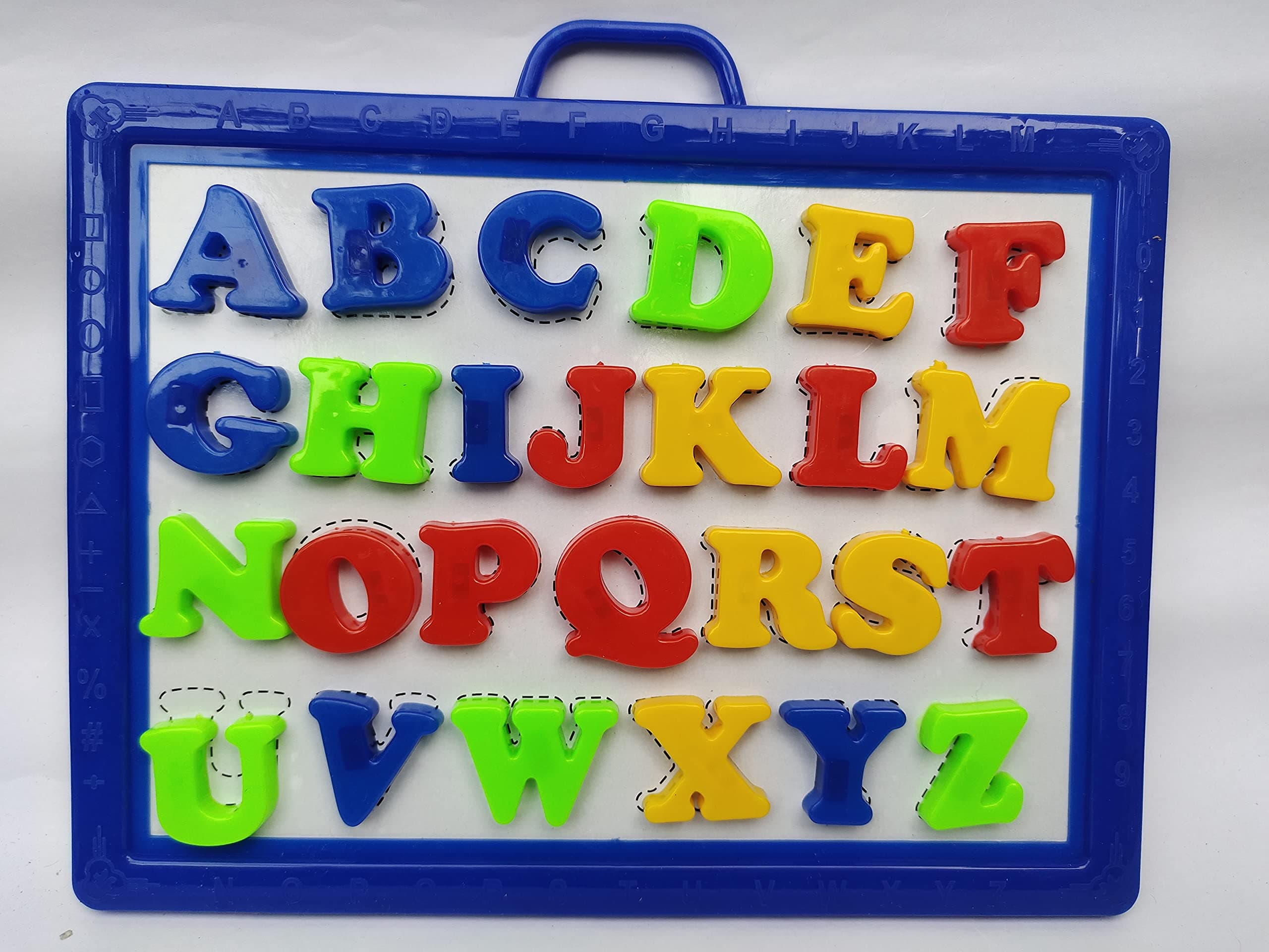 PRIMEFAIR Alphabets Educational Magnet Toys Set for Kids (Multicolor) and Write On The Slate Reading & Writing