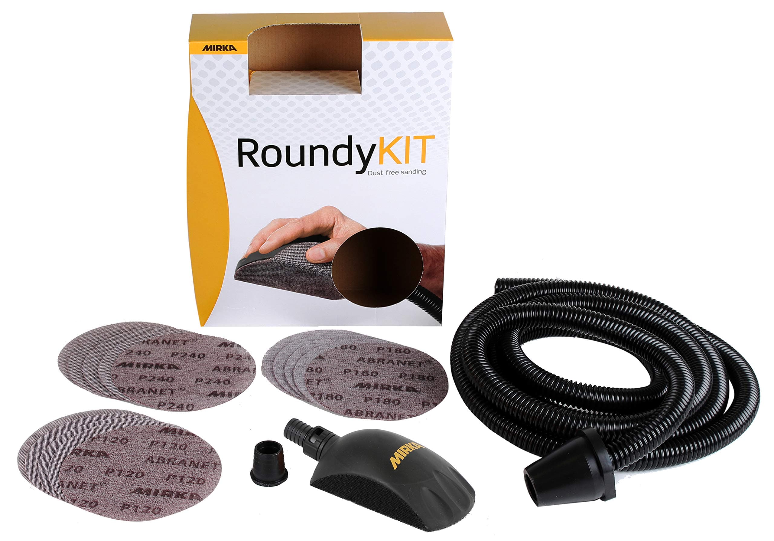 Mirka Roundy Kit Hand Block with dust Extraction Holes/Sanding Block with Hoo...