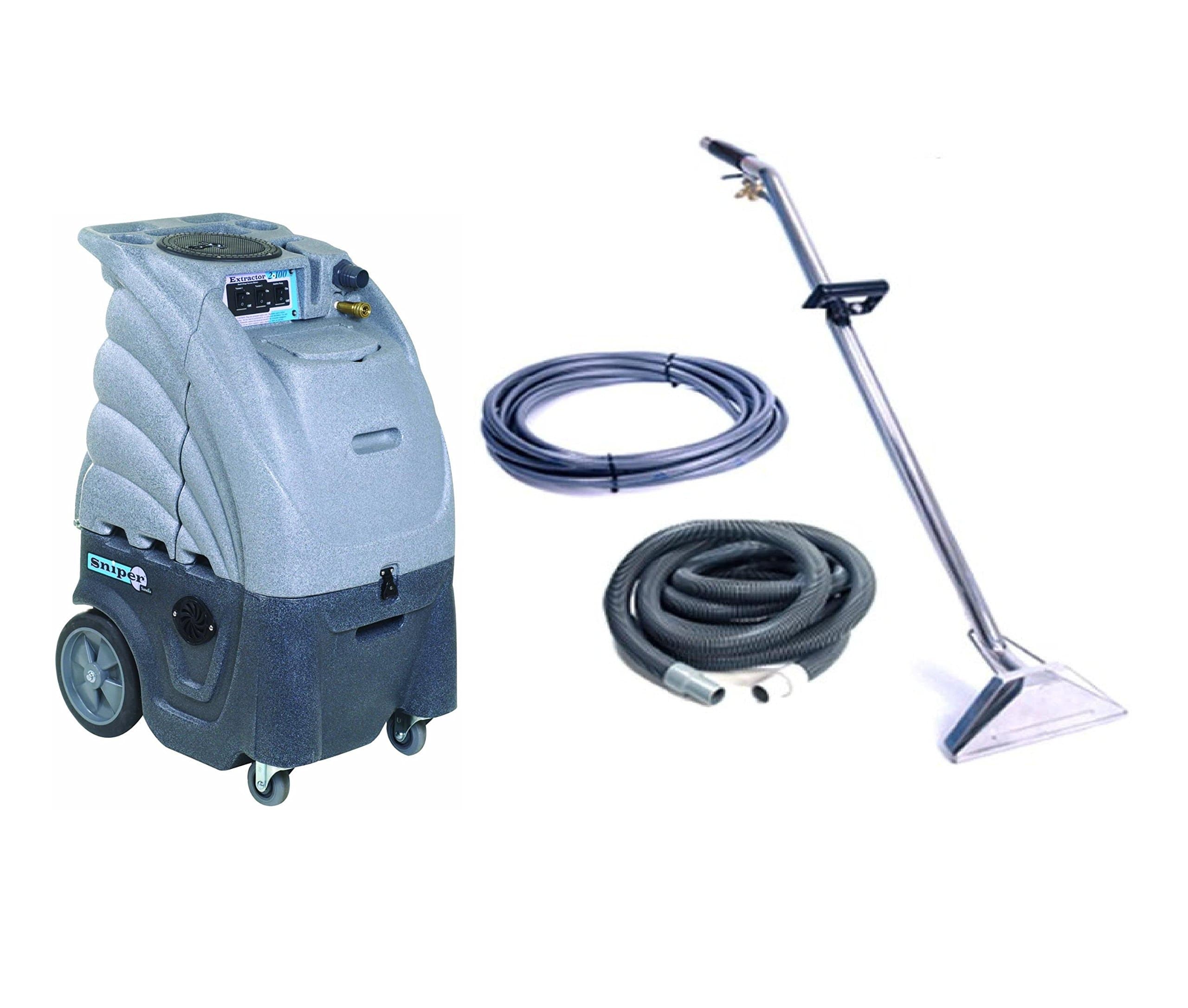 Extractor, Hot and Cold Water Carpet Cleaner, 80-2100-H Dual 2 Stage Vacuum Motor with a Commercial Sniper Industrial Product Bundle