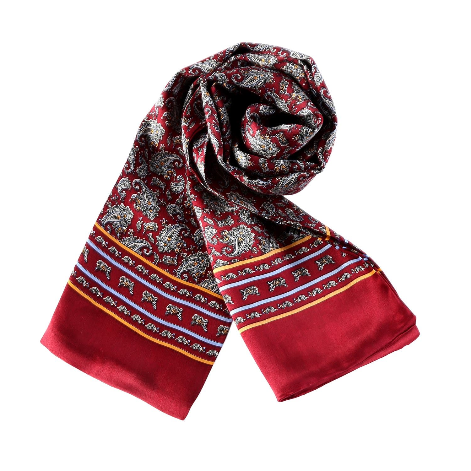 Long Charmeuse Satin Silk Scarf for Men