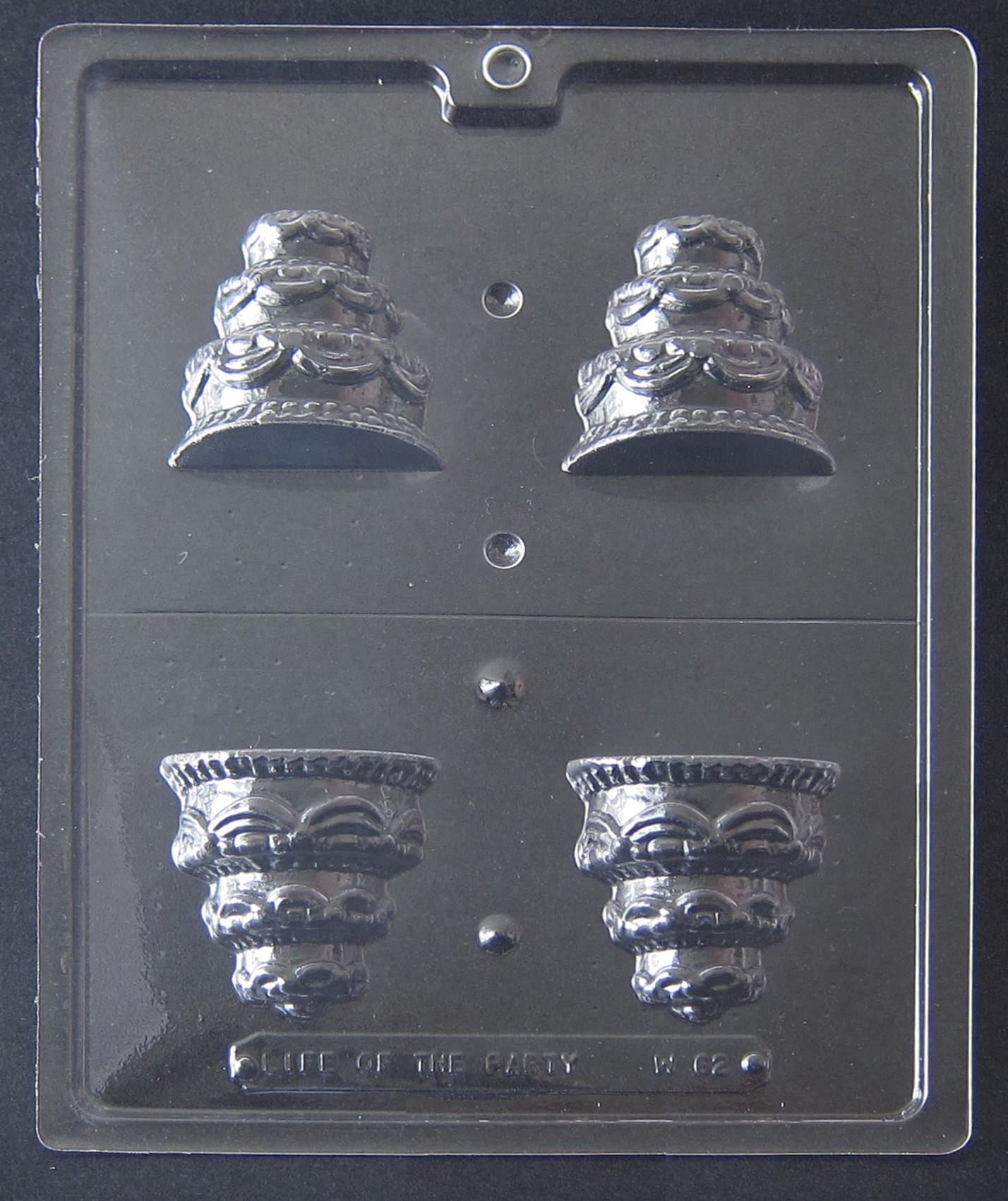 Cybrtrayd W062 3D Wedding Cake Chocolate Candy Mold with Exclusive Cybrtrayd Copyrighted Chocolate Molding Instructions