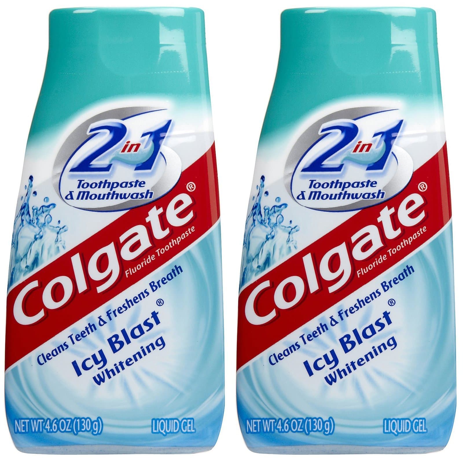 2 in 1 Whitening Icy Blast Toothpaste & Mouthwash, 4.6oz, 2pk
