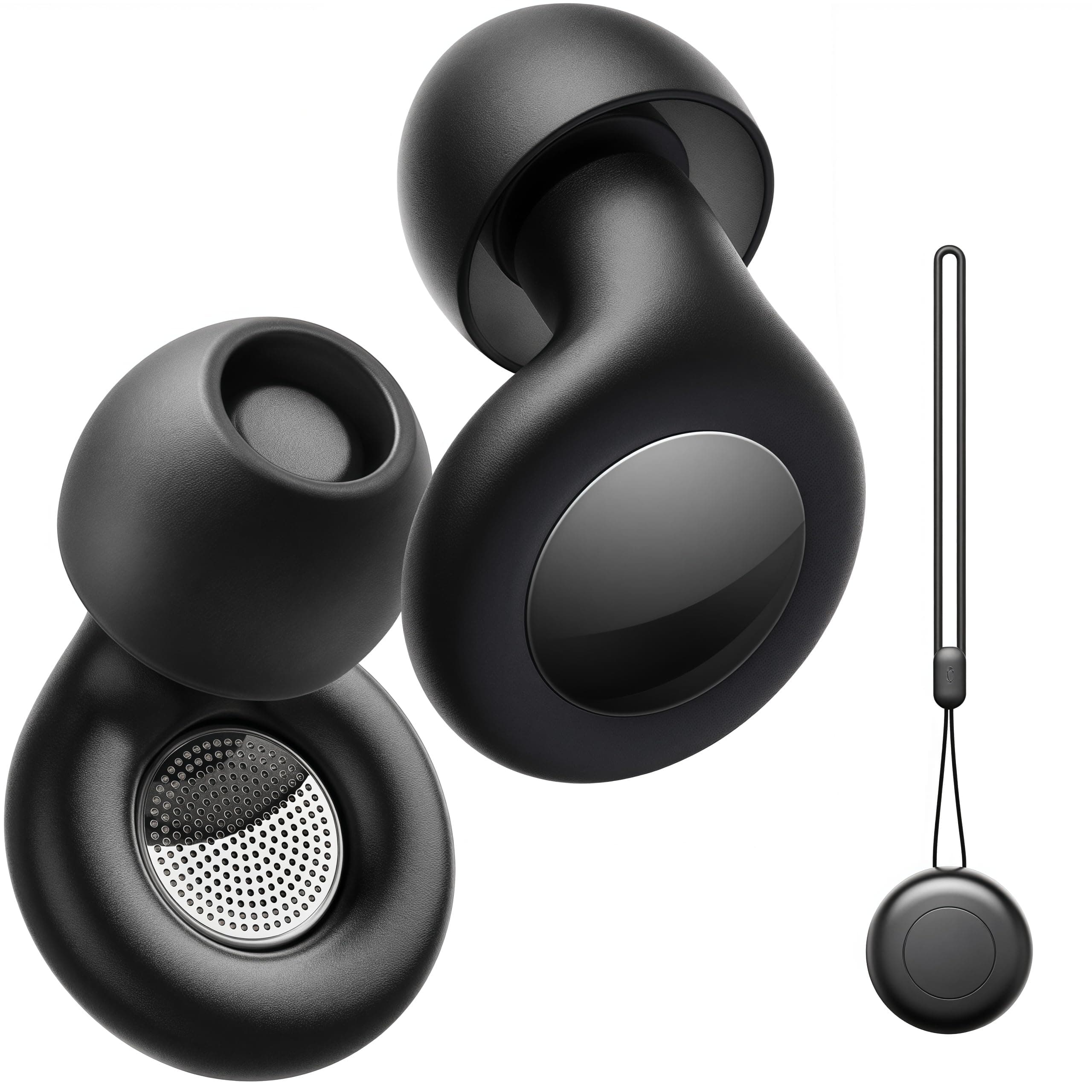 Ear Plugs for Sleeping Noise Cancelling, Reusable Silicone Ear Plugs for Noise Reduction with 8 Ear Tips, Earplugs for Sleep, Concerts, Travel, Snoring (Black, One Size)