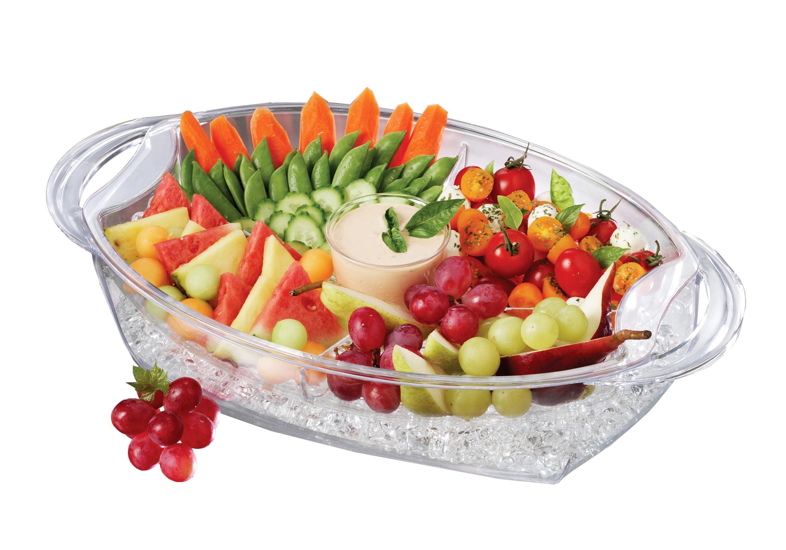 Prodyne Buffet on ice, 19.75" x 11.75", Clear