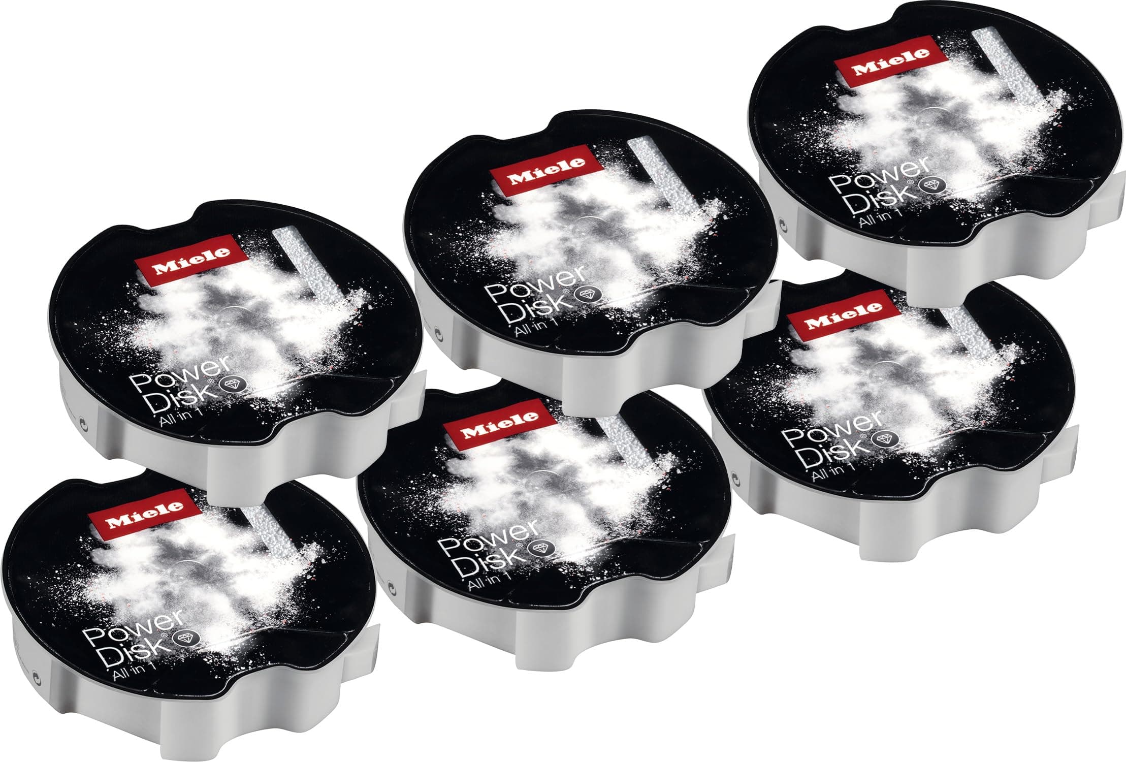 Powerdisk All-in-1 Dishwasher Detergent for Auto Dishwashers, Pack of 6