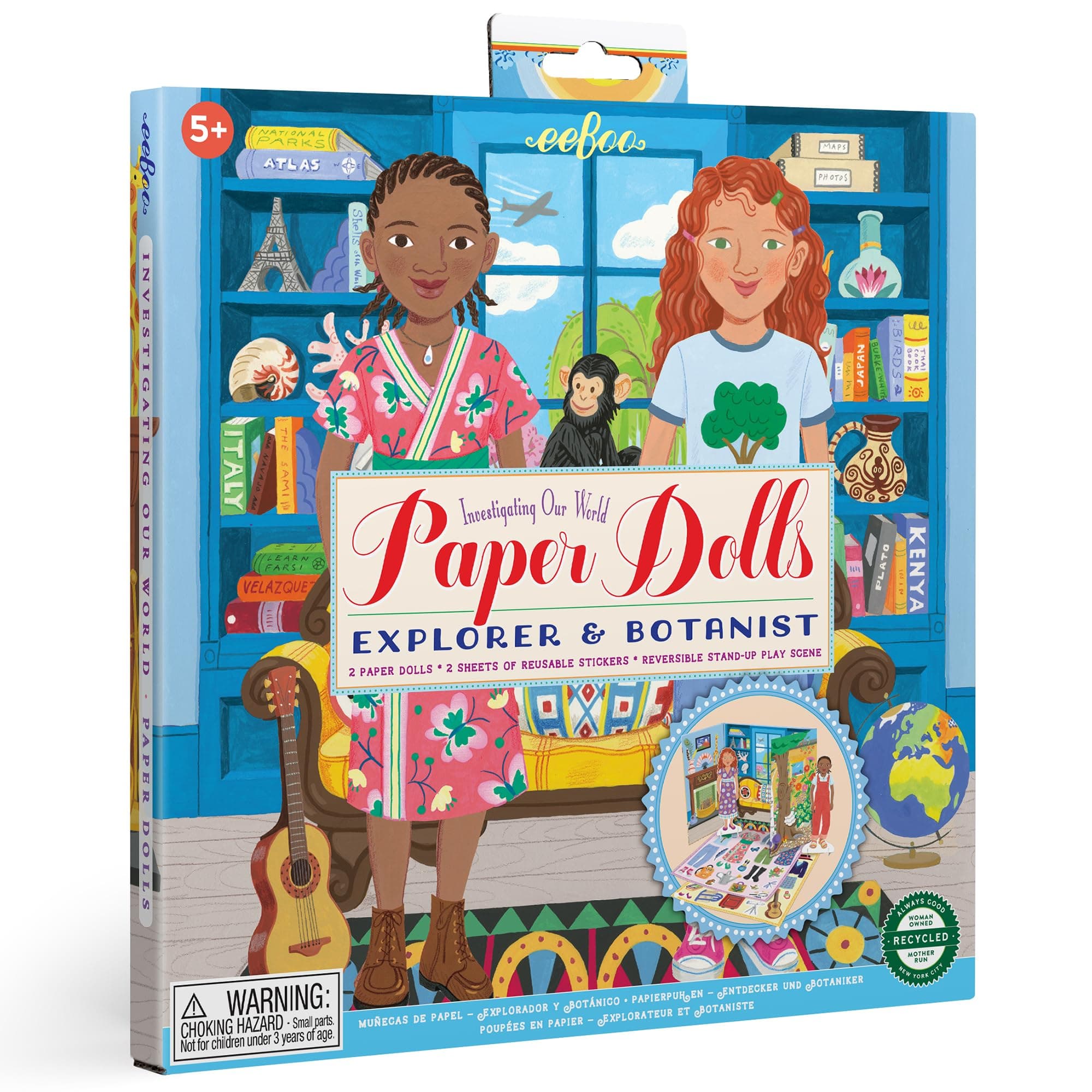 Paper Dolls: Explorer & Botanist - Includes 2 Paper Dolls, Stand Up Scene & Stickers, Kids Ages 5+