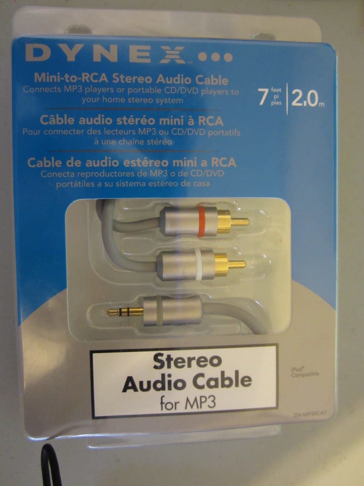 Dynex DX-MP3RCA7 - Audio cable - RCA (M) - mini-phone stereo 3.5 mm (M) - 7 ft