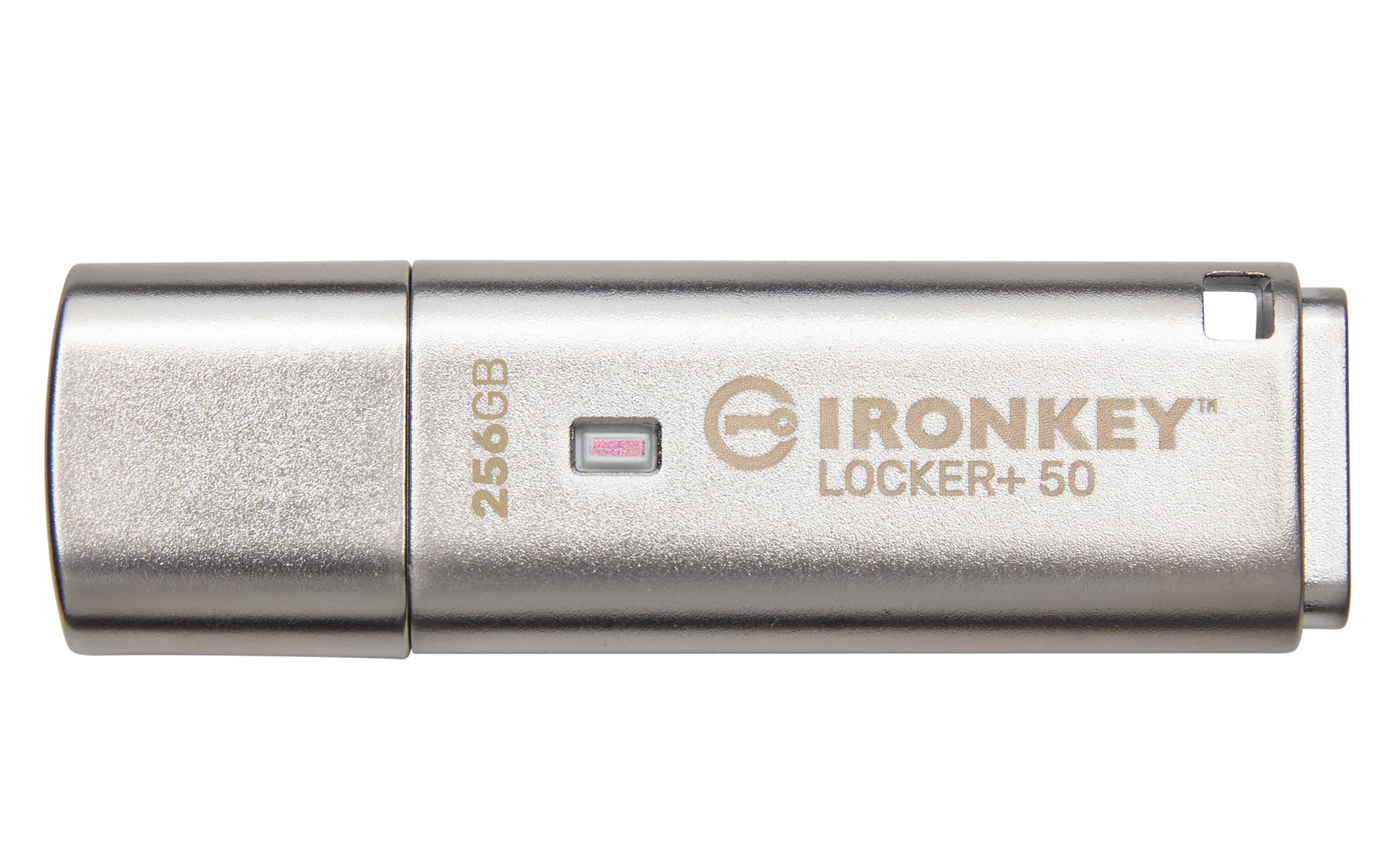 Kingston IronKey Locker+ 50 USB Flash Drive XTS-AES Encrypted for Data Protection with Automatic USBtoCloud Back Up-IKLP50/256GB