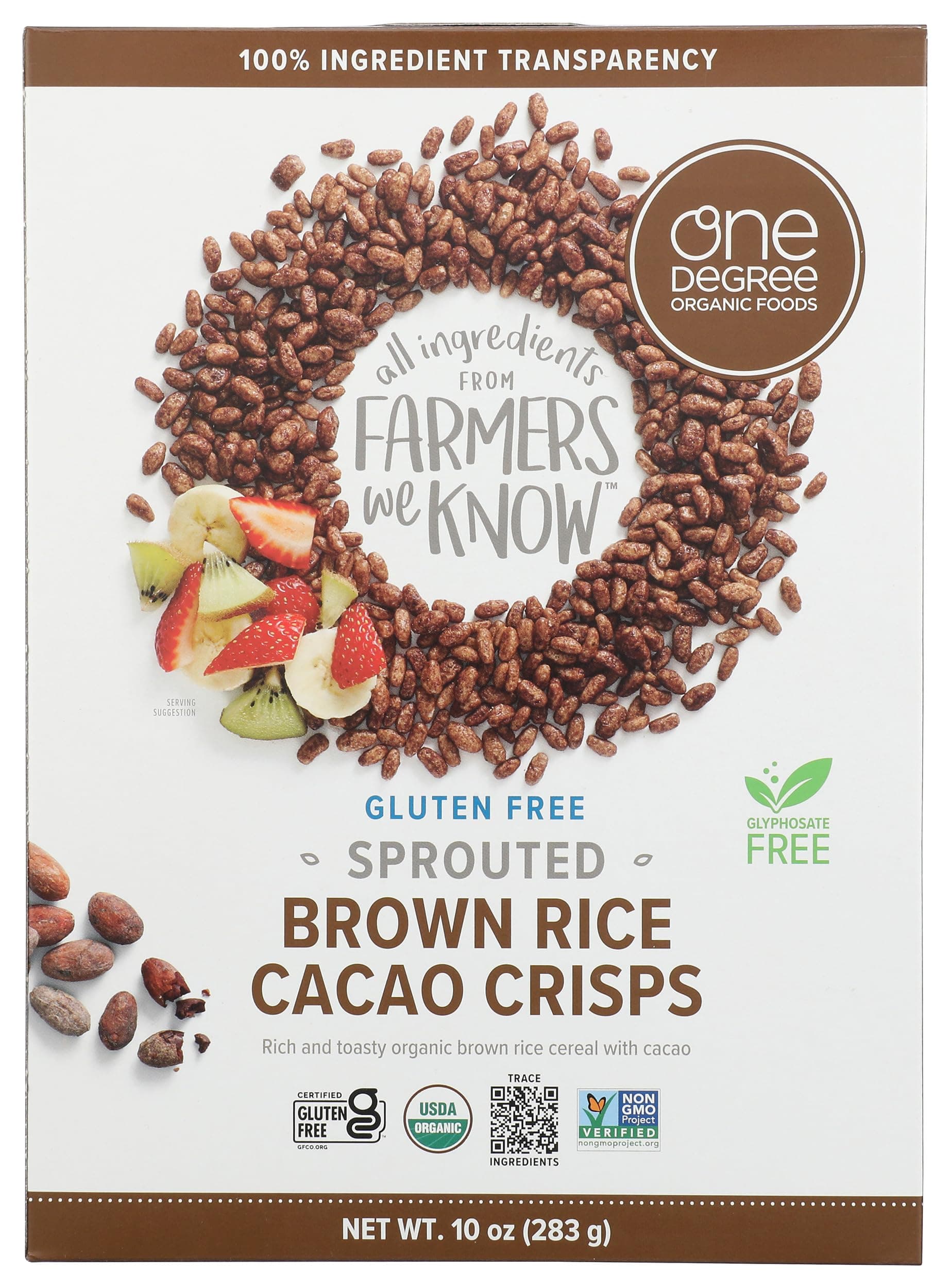 Gluten Free Sprouted Brown Rice Cacao Crisps, 10oz