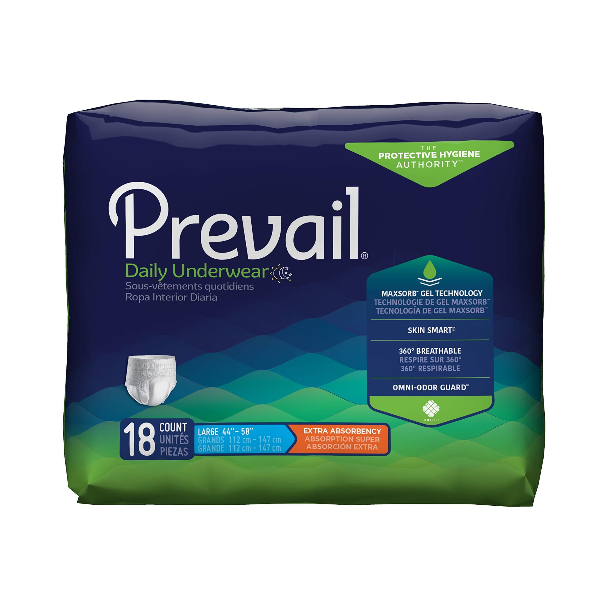 Prevail Proven | Large Pull-Up | Unisex Incontinence Protective Underwear | Extra Absorbency | 72 Count