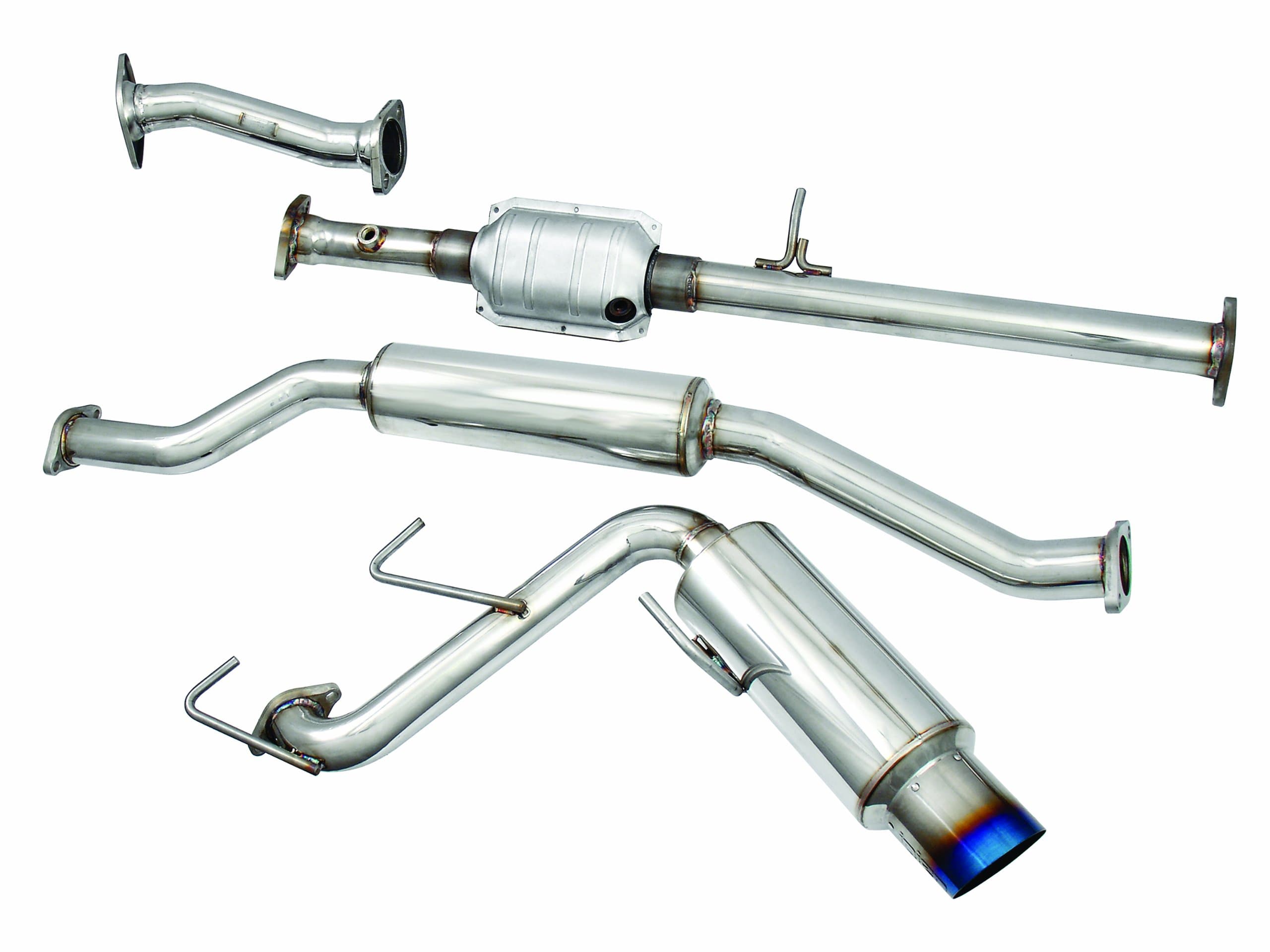 Injen SES1835TT-1 60 mm Cat-Back Exhaust System with 4" Burnt and Rolled Titanium Tip for Lancer 2.0L 4 Cylinder/Lancer 2.4L