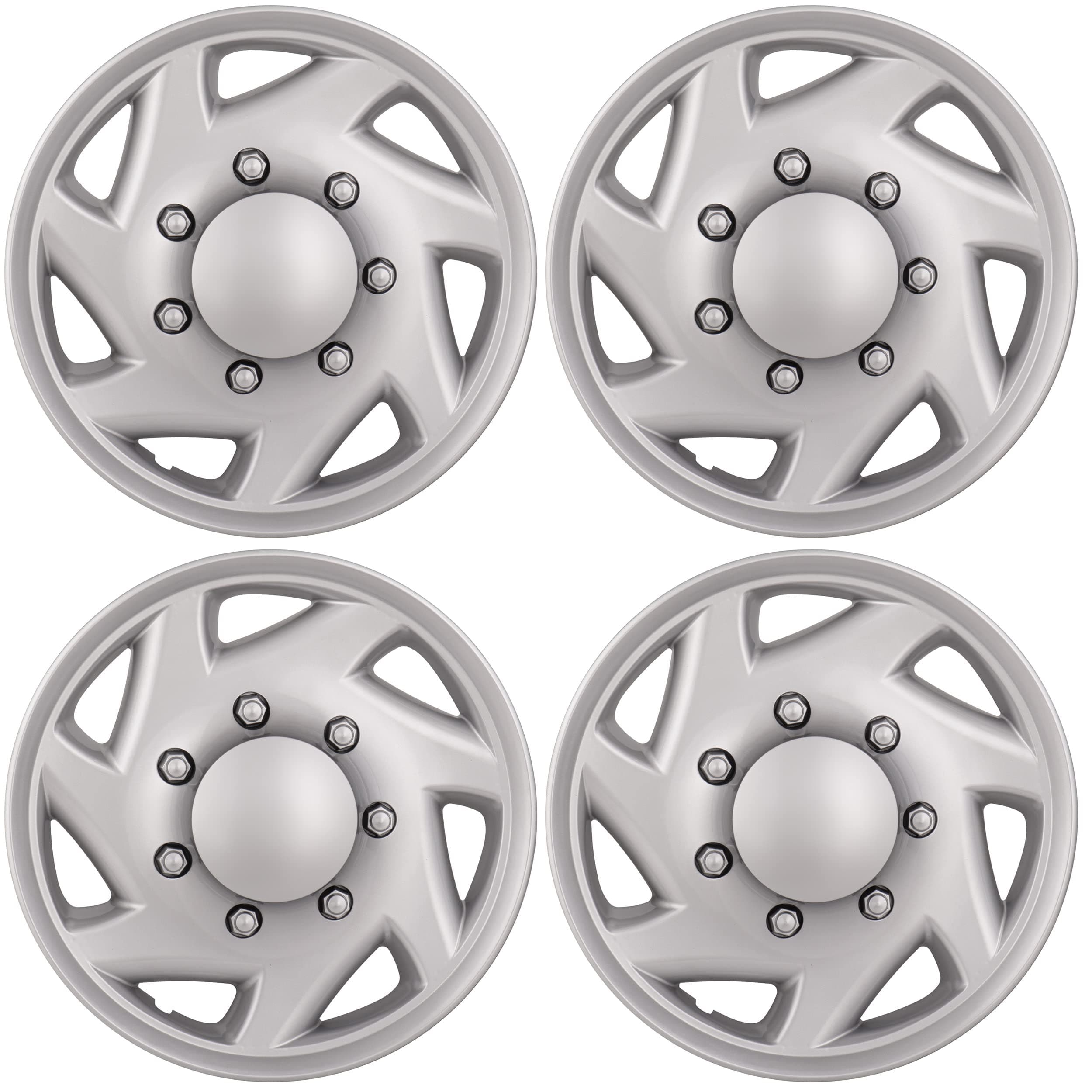 Hubcap Replacement for Ford Van 1998-2023, Sturdy 16-inch Wheel Cover (4 Piece Set)