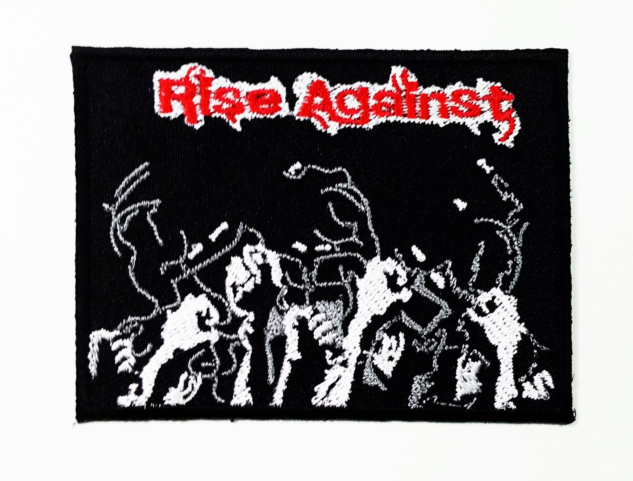 Rise Against Mosh Fists Iron on Hc Punk Patch 3.1"/8cm X 2.2"/6cm By Juputer