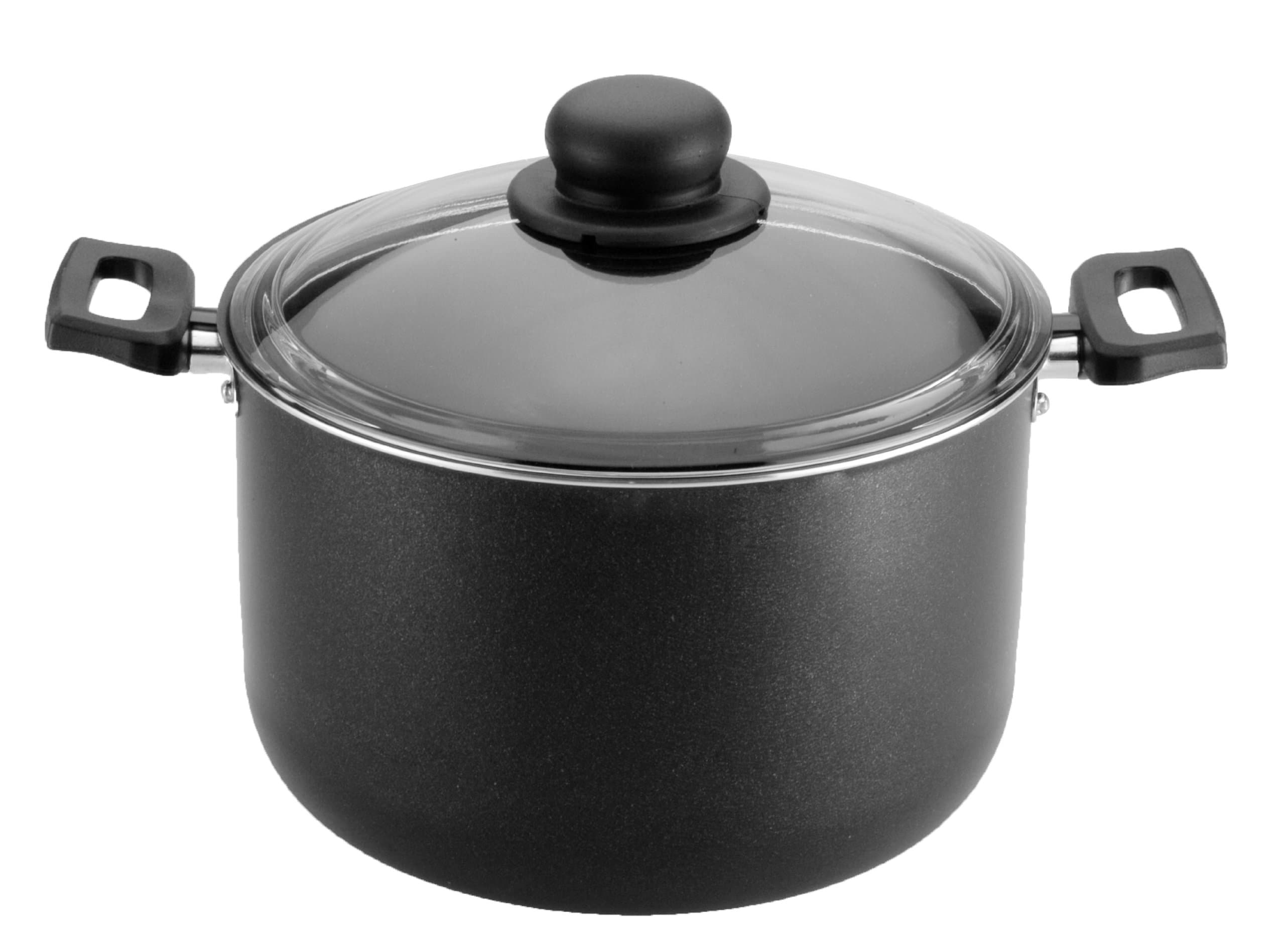 Easy Cooking Pot with Glass Lid with 2-Handles, 8.73-Inch