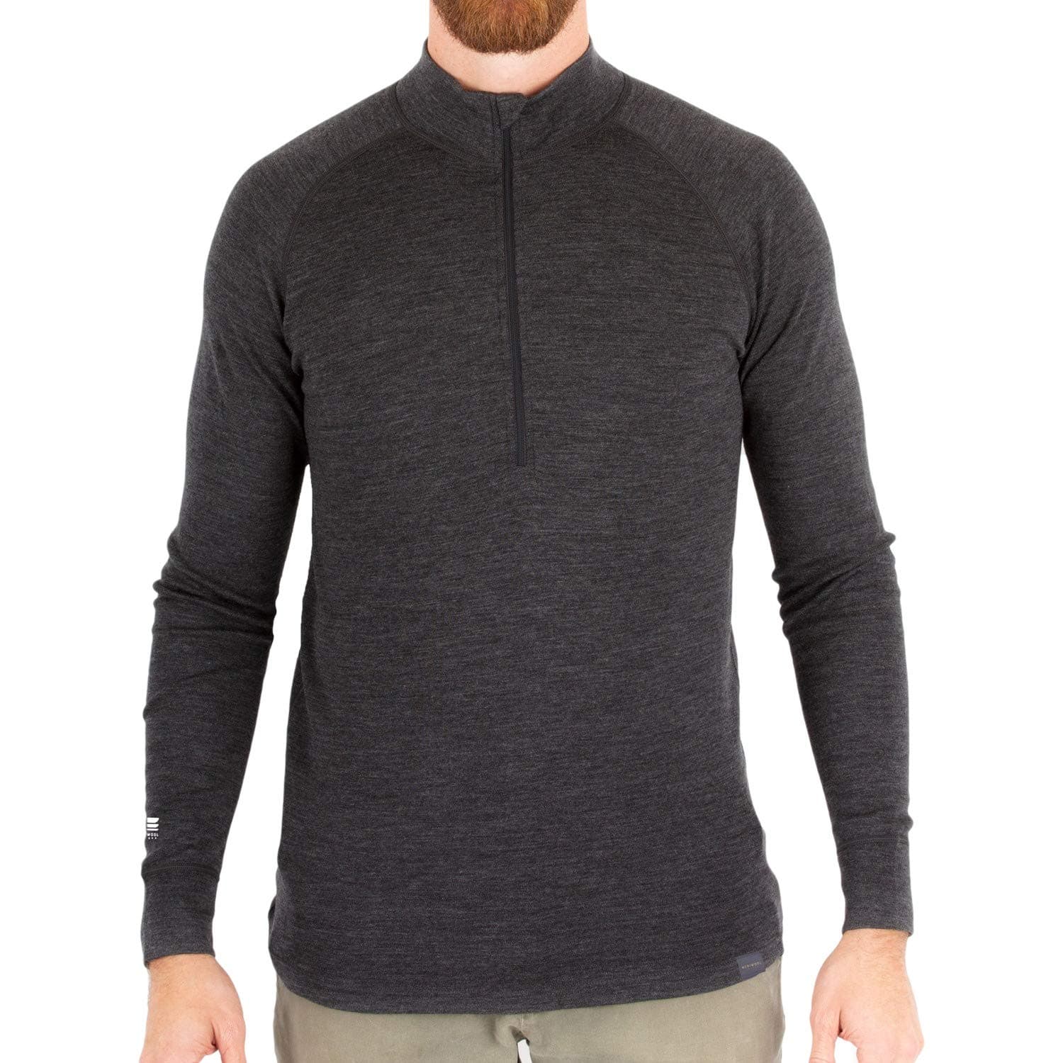 Mens Base Layer 100% Merino Wool Midweight 250g Half Zip Sweater for Men