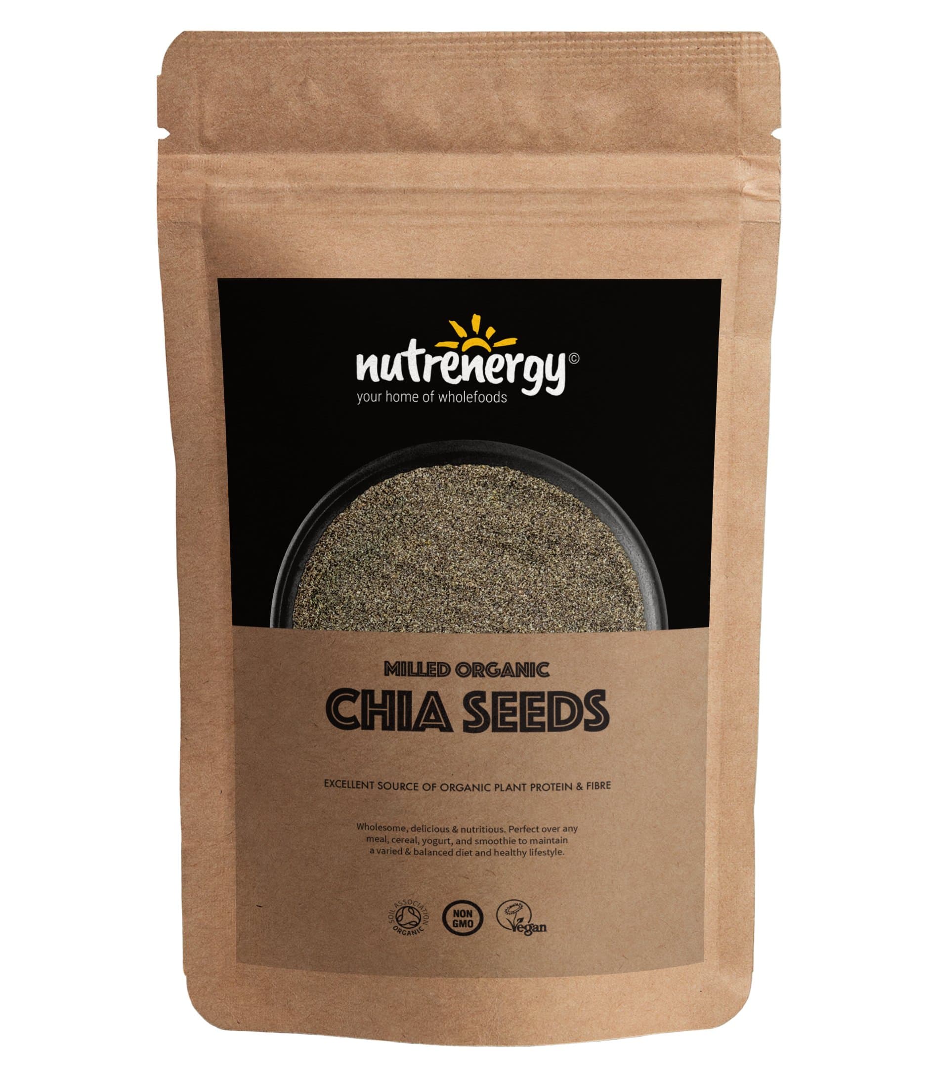 Nutrenergy - Milled Organic Chia Seeds - 1000g