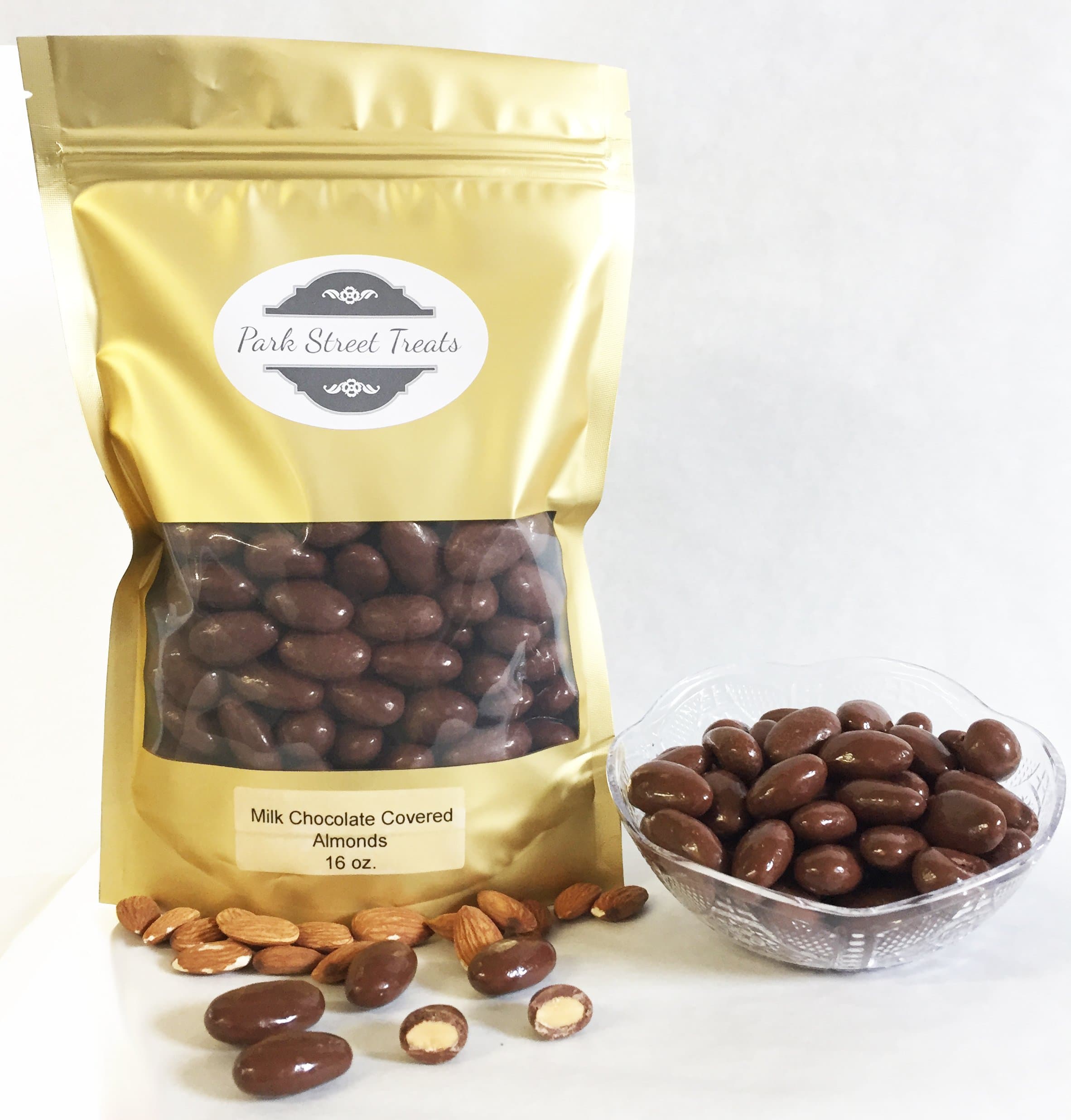 Milk Chocolate Covered Almonds - 1 Lb Bag - Great Gift for Holidays and Parties