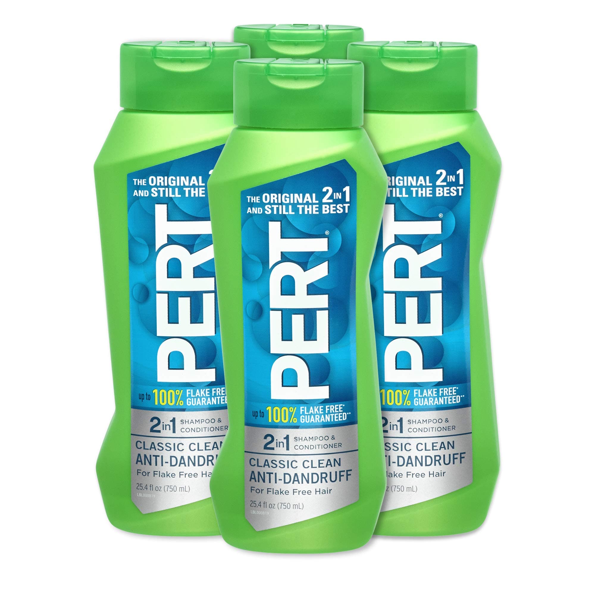 PERT 2-in-1 Classic Clean Anti Dandruff Shampoo and Conditioner 25.4oz(Pack of 4)