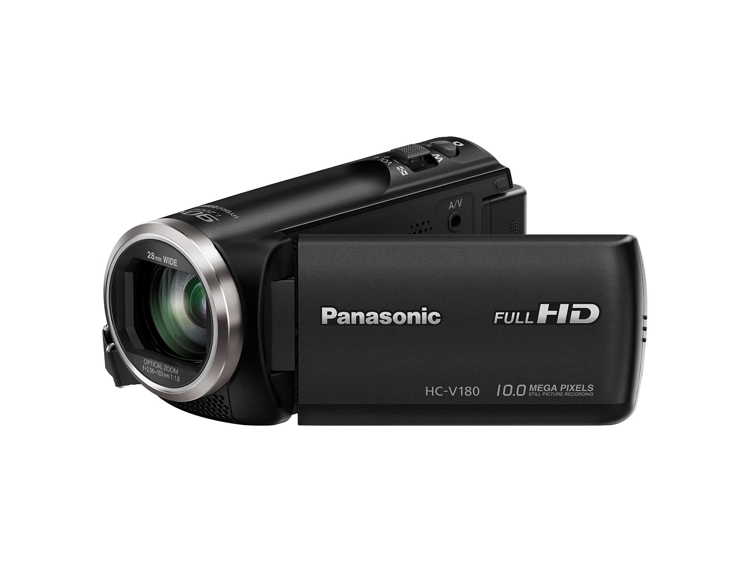 Panasonic HC-V180EB-K 2.51 MP MOS BSI 25.4/5.8 mm 1.67 MP 2.2 MP 50x Camcorder
