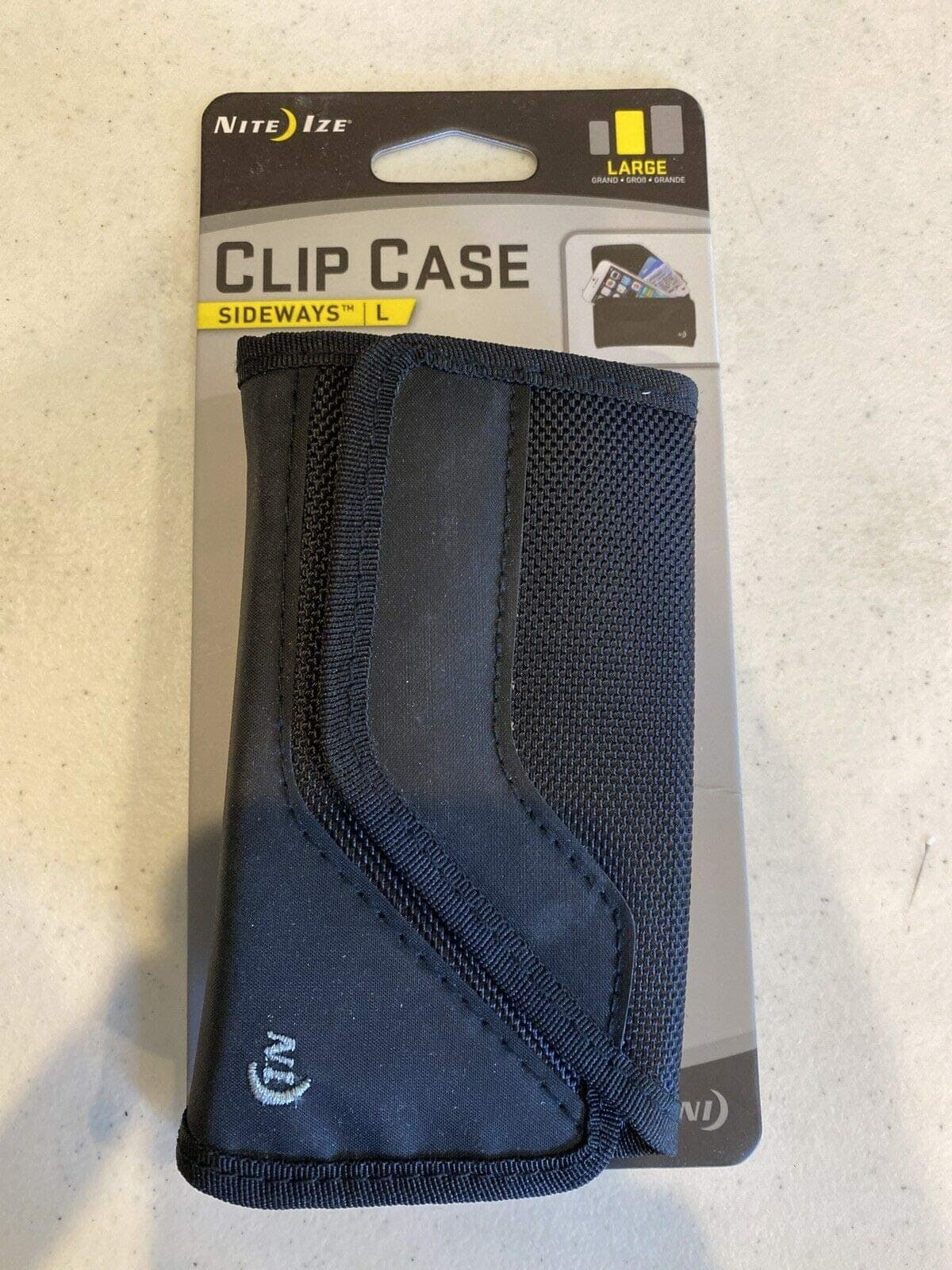 Clip Case Sideways Phone Holster - Protective, Clippable Phone Holder For Your Belt Or Waistband - Large - Black