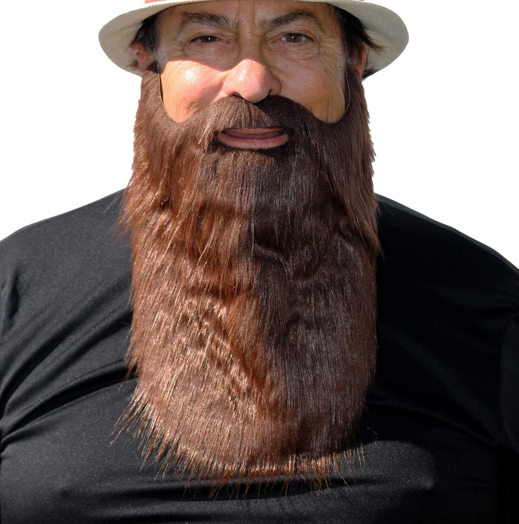 Realistic 9 Inch Long Beard and Mustache, Lumberjack Dapper Hipster Beard Costume, Self Adhesive One Piece