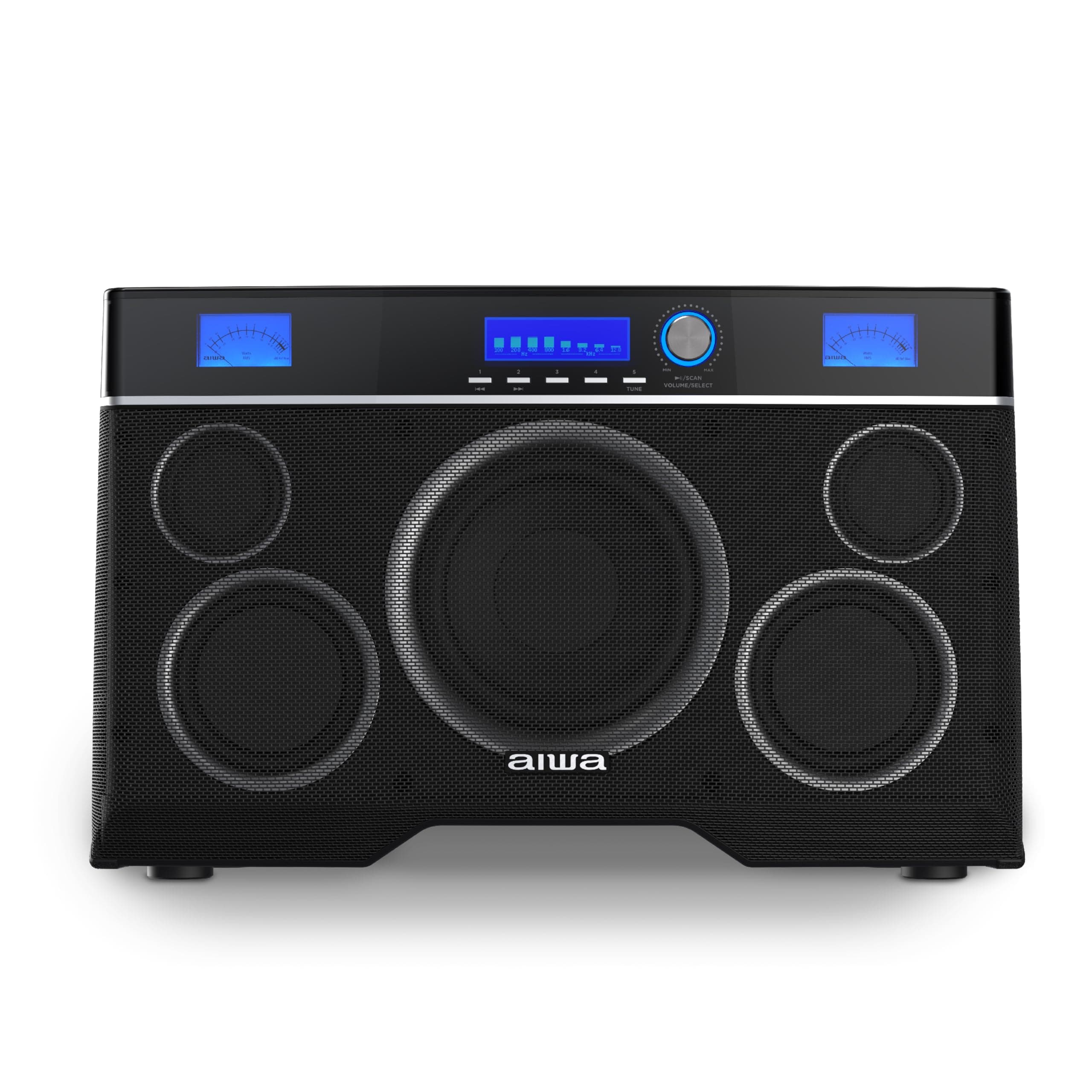 Exos-10 Portable Bluetooth Speaker, 200W RMS Power, 6.5” Subwoofer, Deep Bass, Party Sync, Backlit Display, FM/BT/USB/AUX, Remote Control, Carry Strap, Bluetooth V5.0
