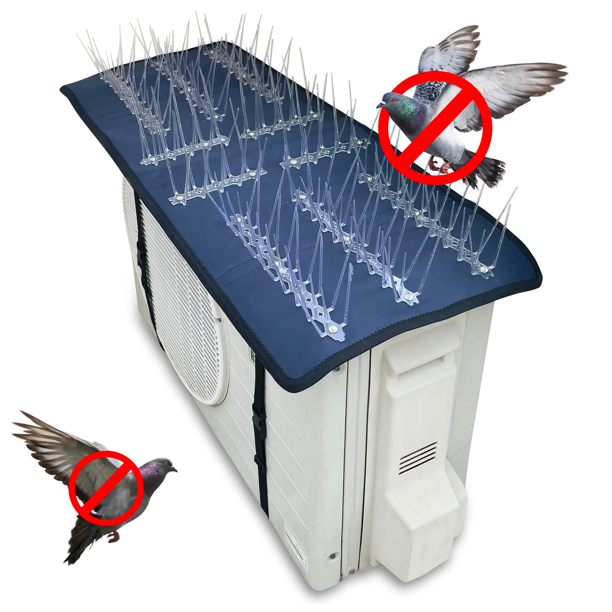 Axmon Air Conditioner Cover with Spikes Silicon Bird Spikes for Split AC Outdoor Units,AC Outdoor Protection Cover from Pigeon (Kabootar),Anti Pigeon Spikes Bird Control Spikes for 1.5 & 2 Ton Outdoor