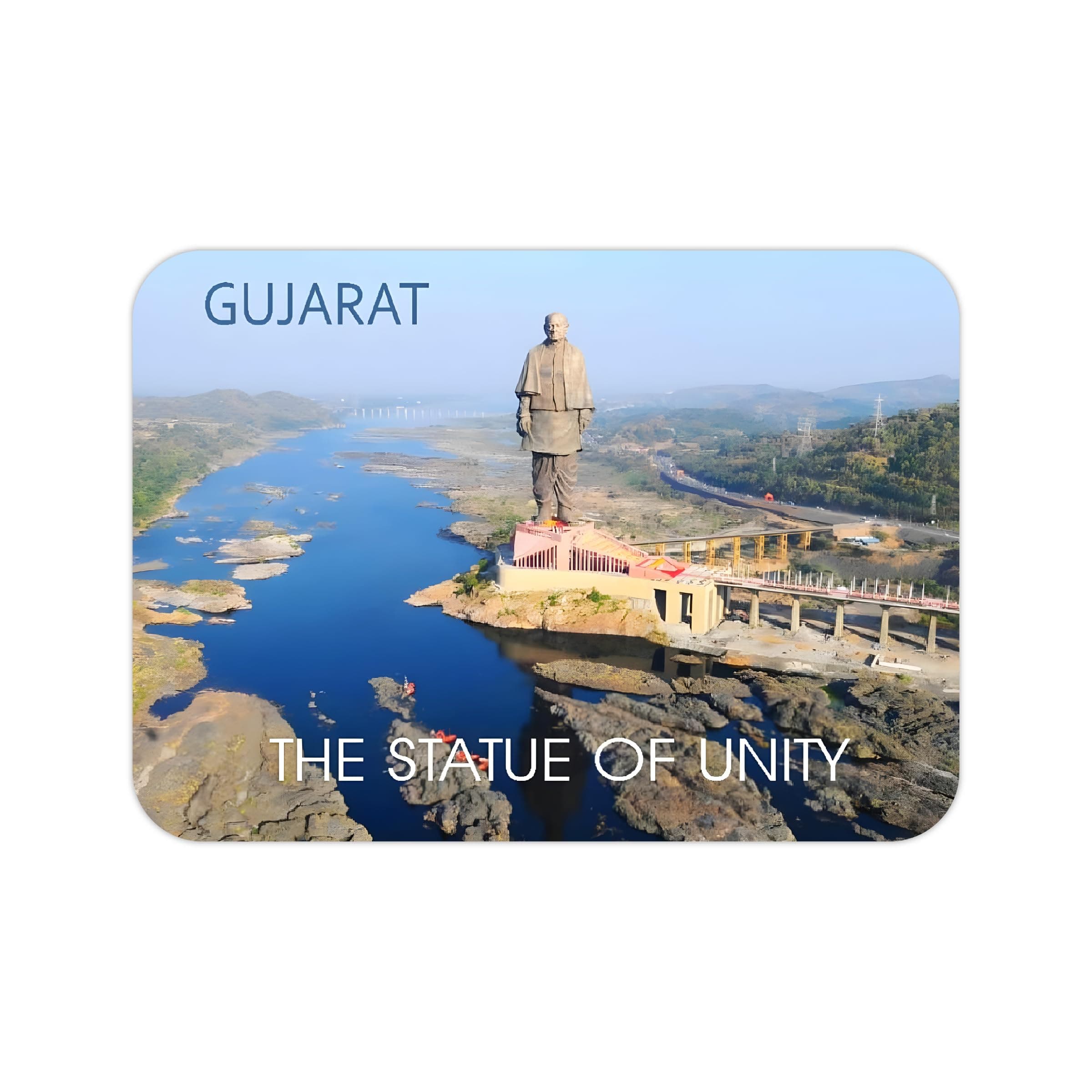 BIRD'S MIND Gujarat Statue of Unity Fridge Magnet Gift for Office Space Decors Home Kitchen Refrigerator Door Decors |Travel Souvenir Gift L X H 3.5 X 2.5 Inch