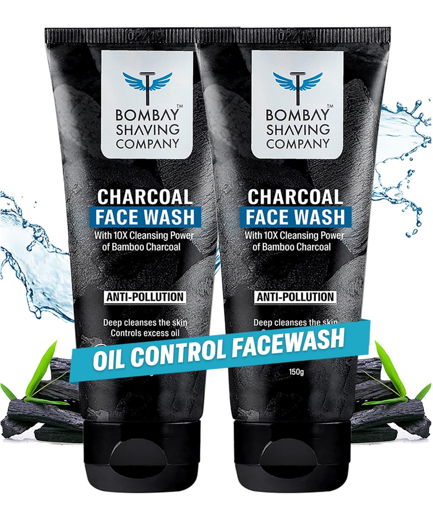 Charcoal Facewash for Men | 150g x 2 | Excess Oil Control Face Wash