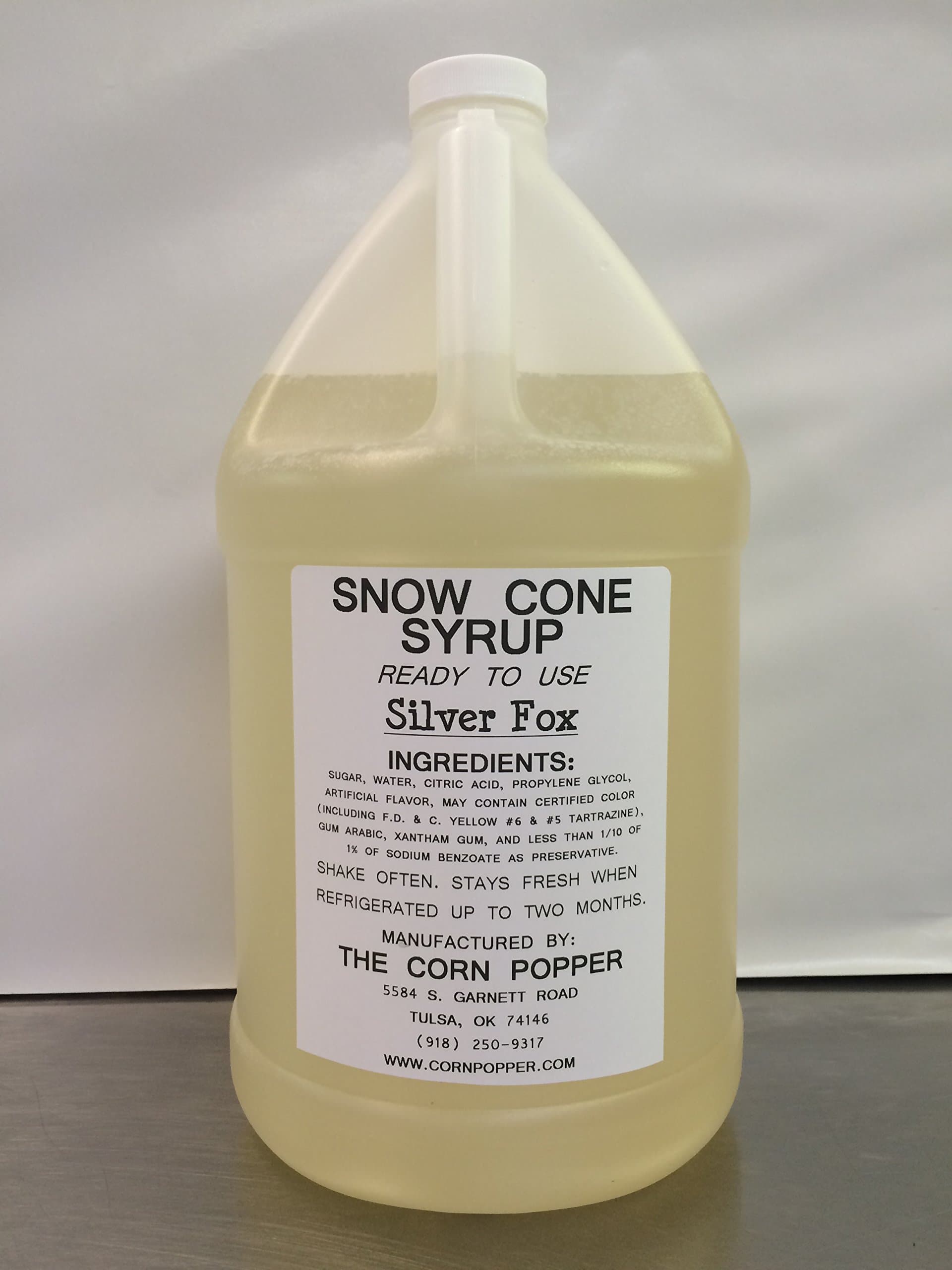 Snow Cone & Shaved Ice Syrup , made by The Corn Popper (Silver Fox)