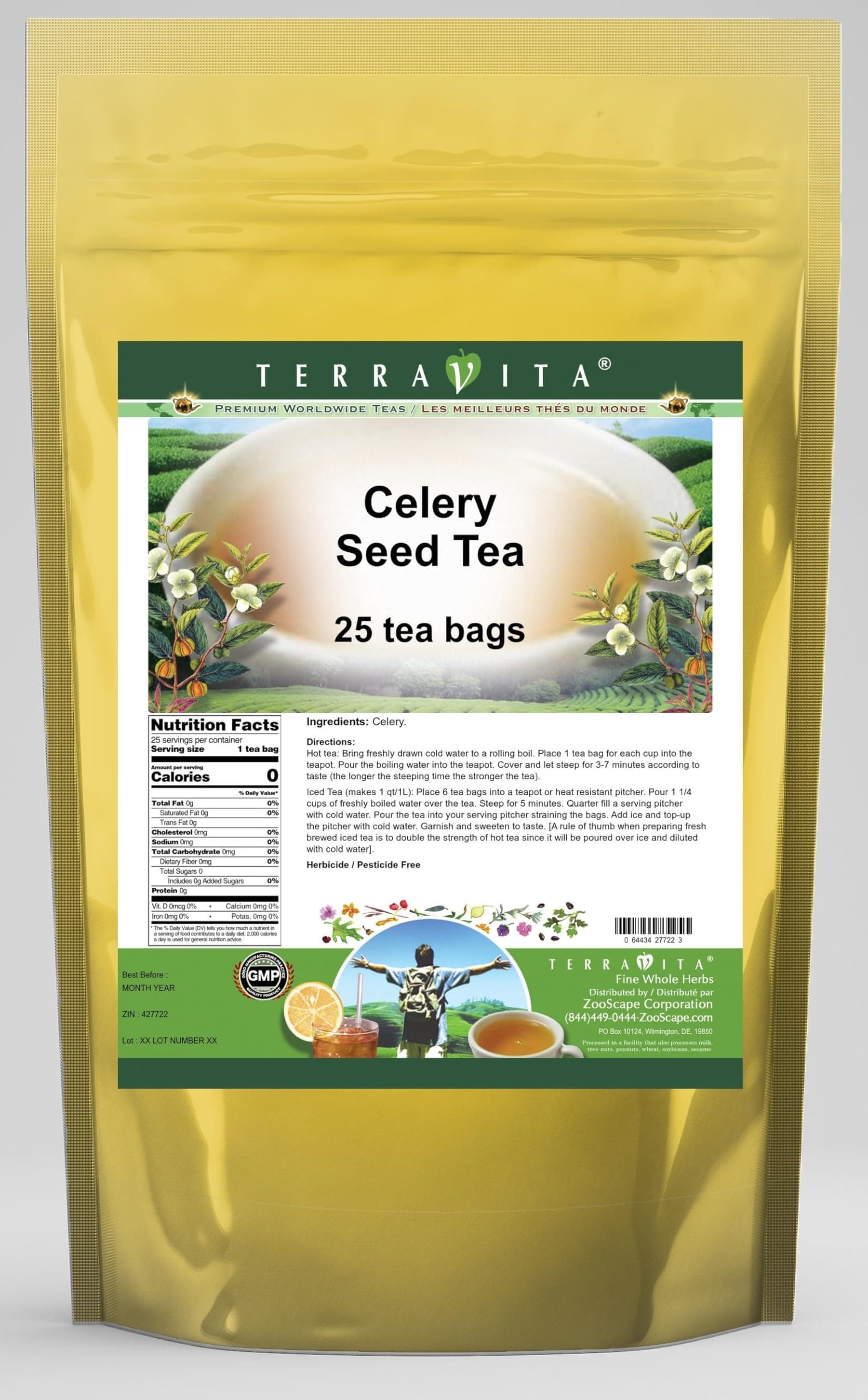 Celery Seed Tea (25 tea bags, ZIN: 427722)