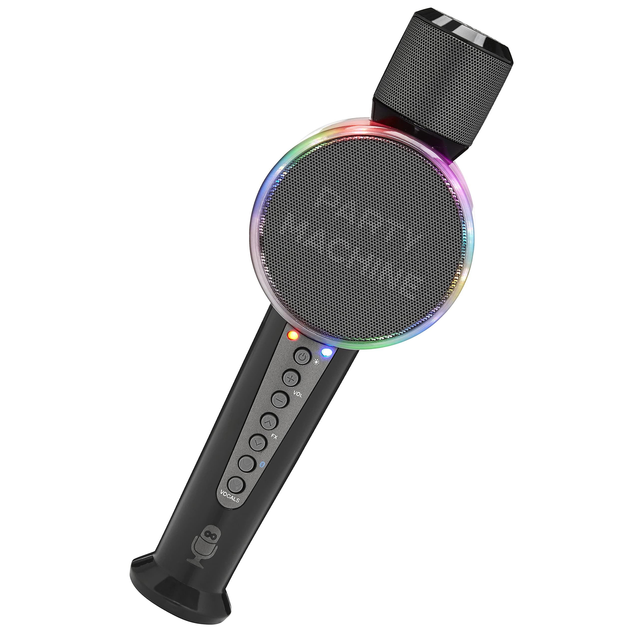 Singing Machine Wireless Karaoke Microphone for Kids & Adults, Party Machine Mic (Black) - Portable Handheld Bluetooth Microphone with Speaker & Voice Changer Effect - Karaoke Mic for Singing