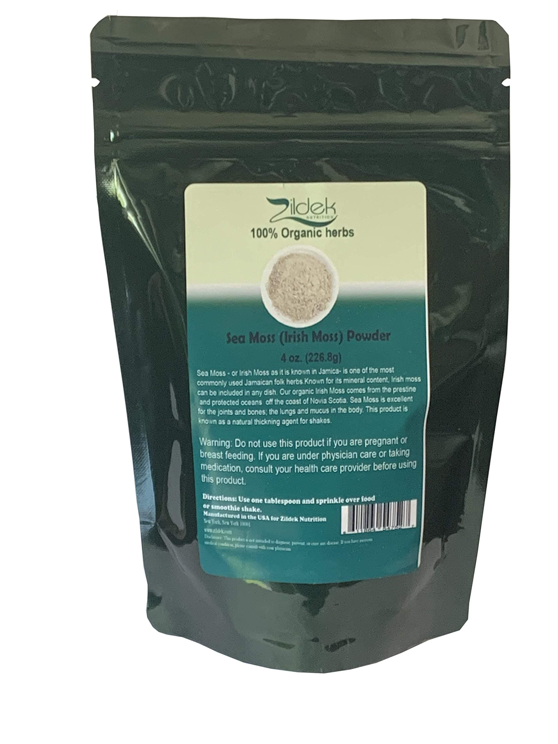 Irish Moss (Sea Moss) Powder 4 oz with Salt Extracted