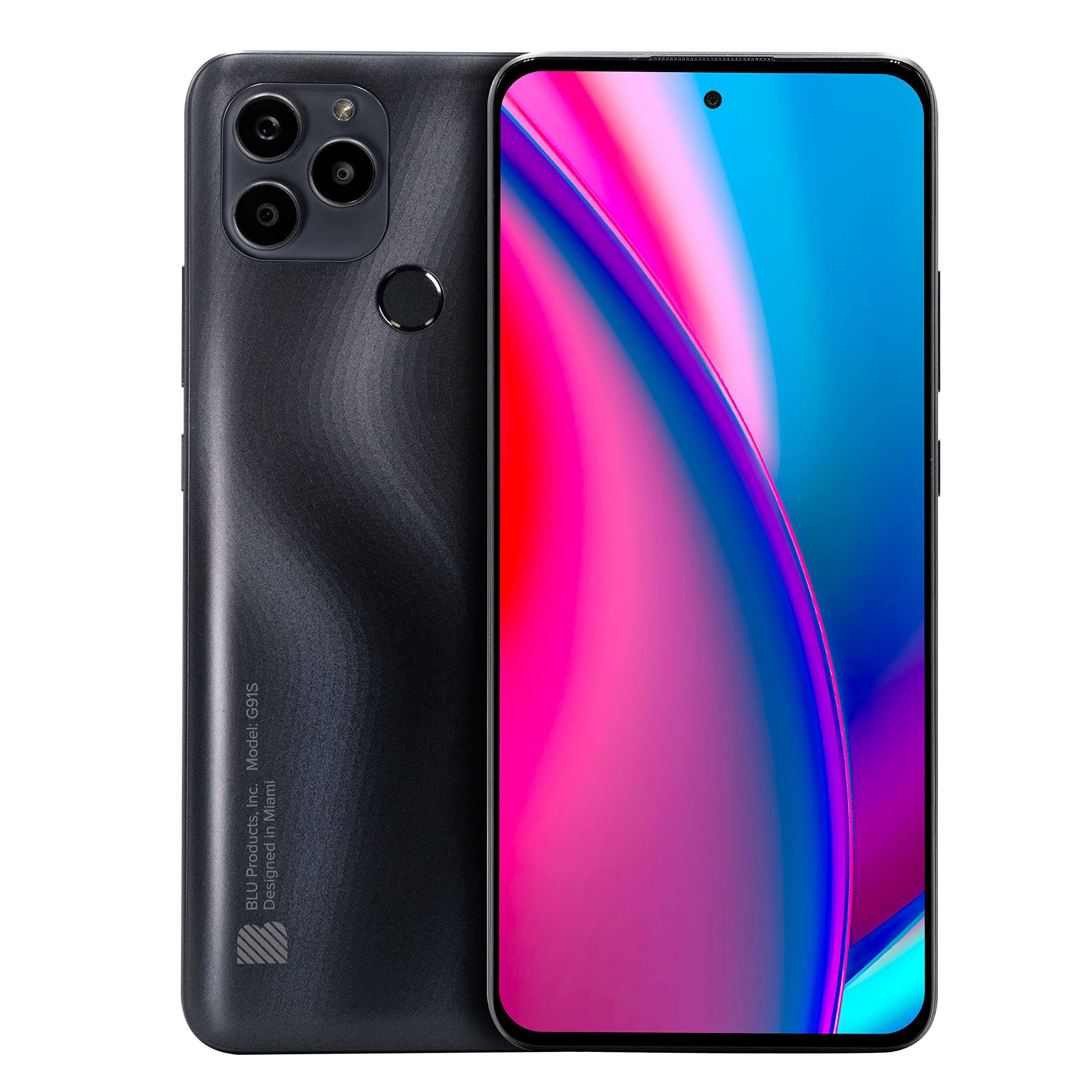 BLU G91S | 2022 | 4-Day Battery | Unlocked | 6.8” Full HD+ Display | 128GB | 48MP Triple Camera | US Version | US Warranty | Gray