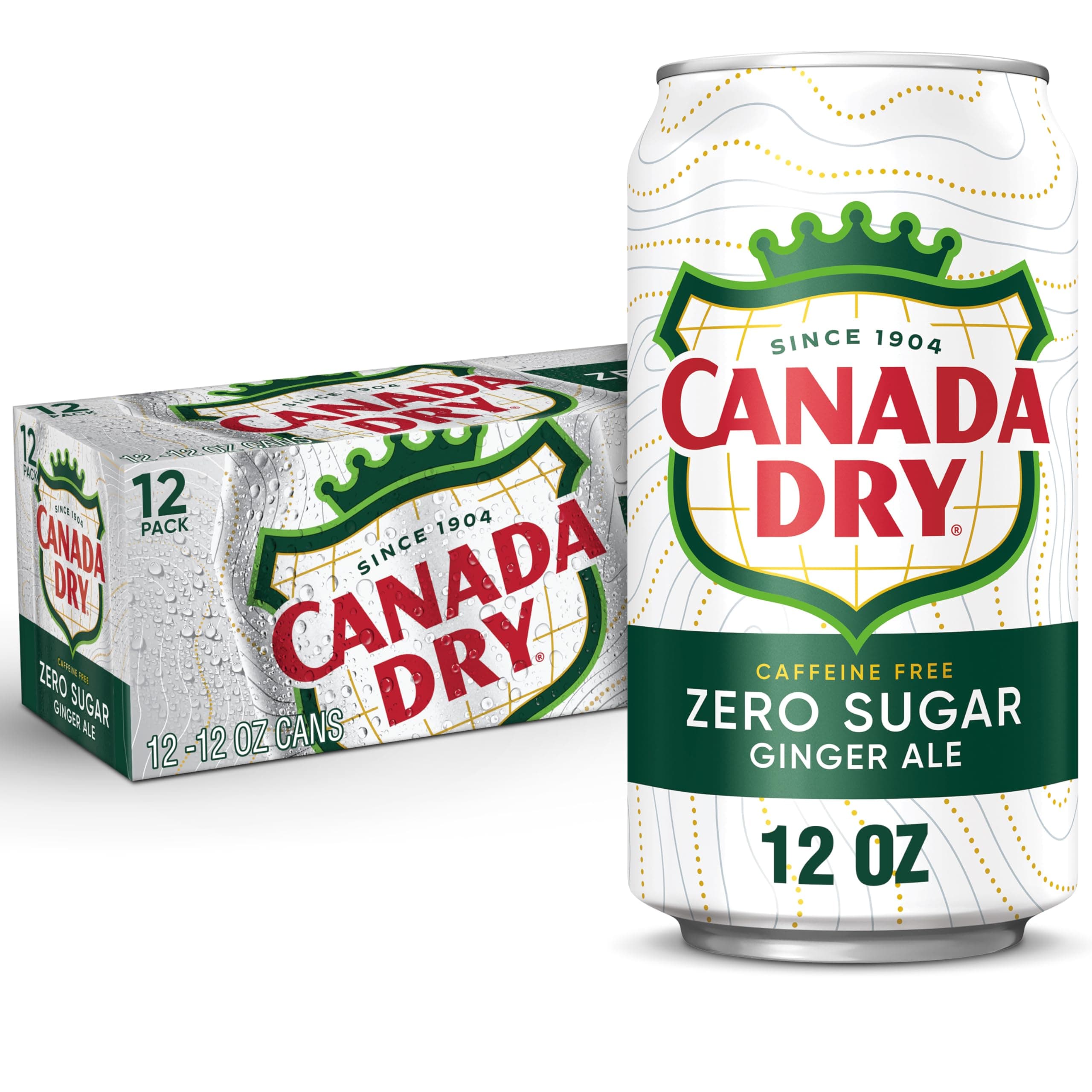 Canada Dry Diet Ginger Ale, American 12 Fl Oz Cans, 12 Pack