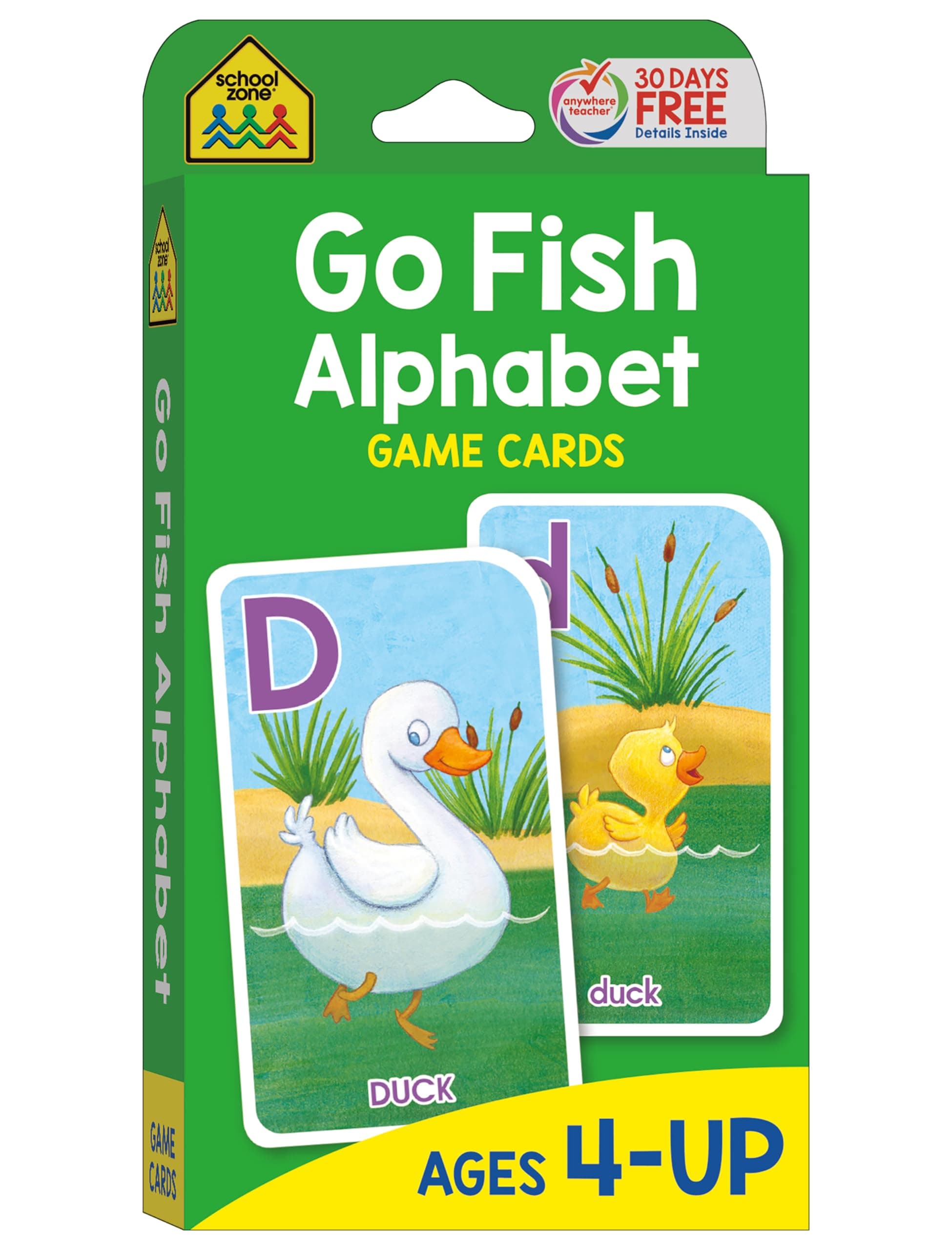 School Zone Go Fish Alphabet Game Cards