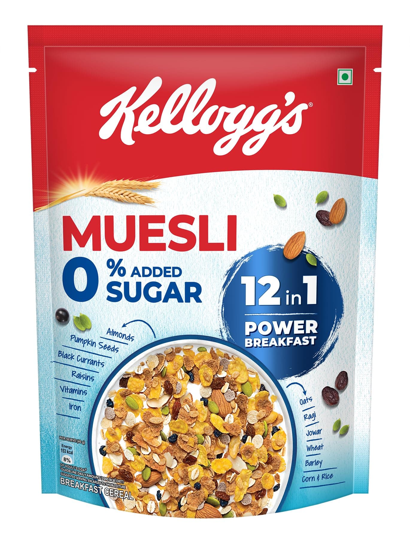 Kellogg's Muesli No Added Sugar, 500g