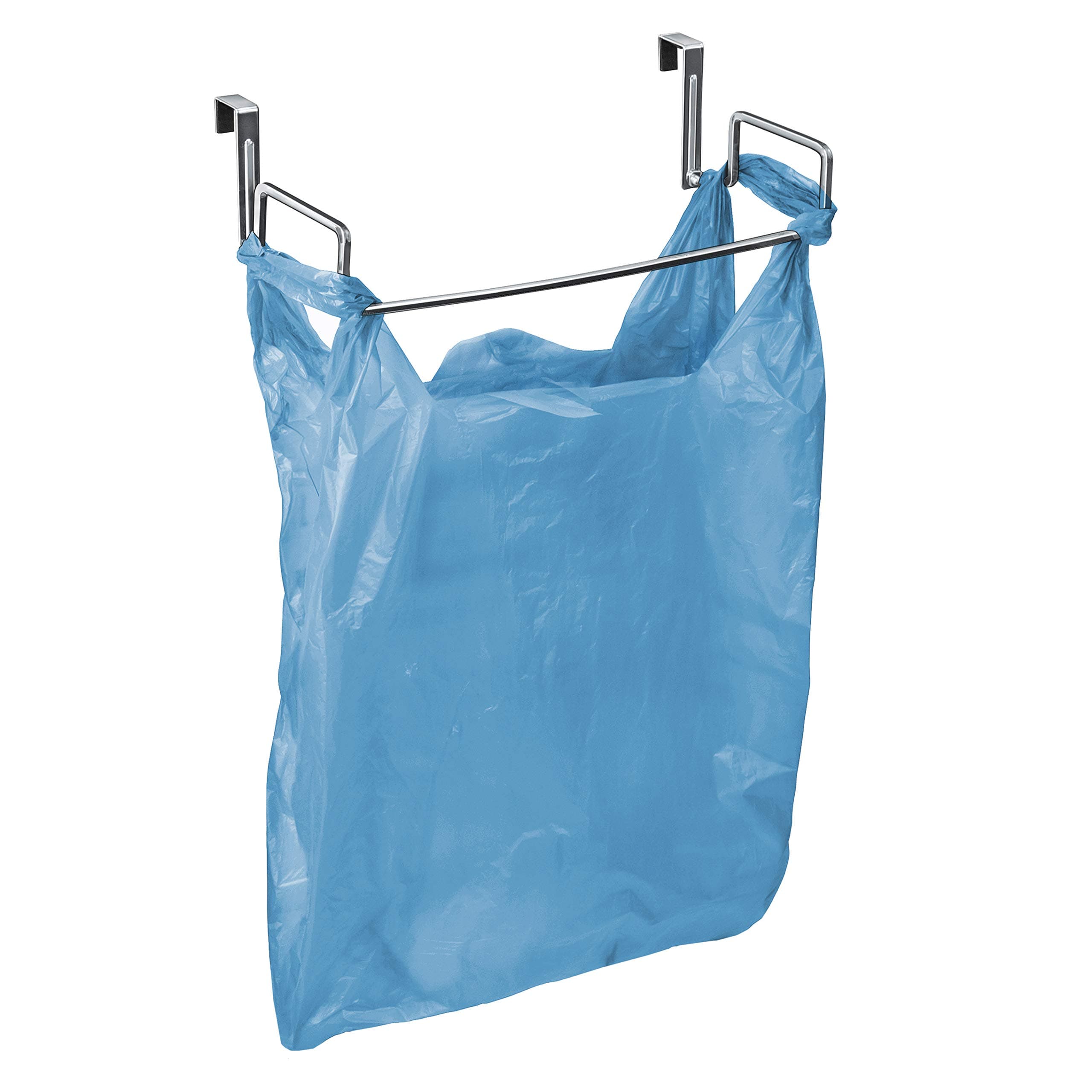 Lynk Over Cabinet Door Organizer - Plastic Bag Holder - Chrome