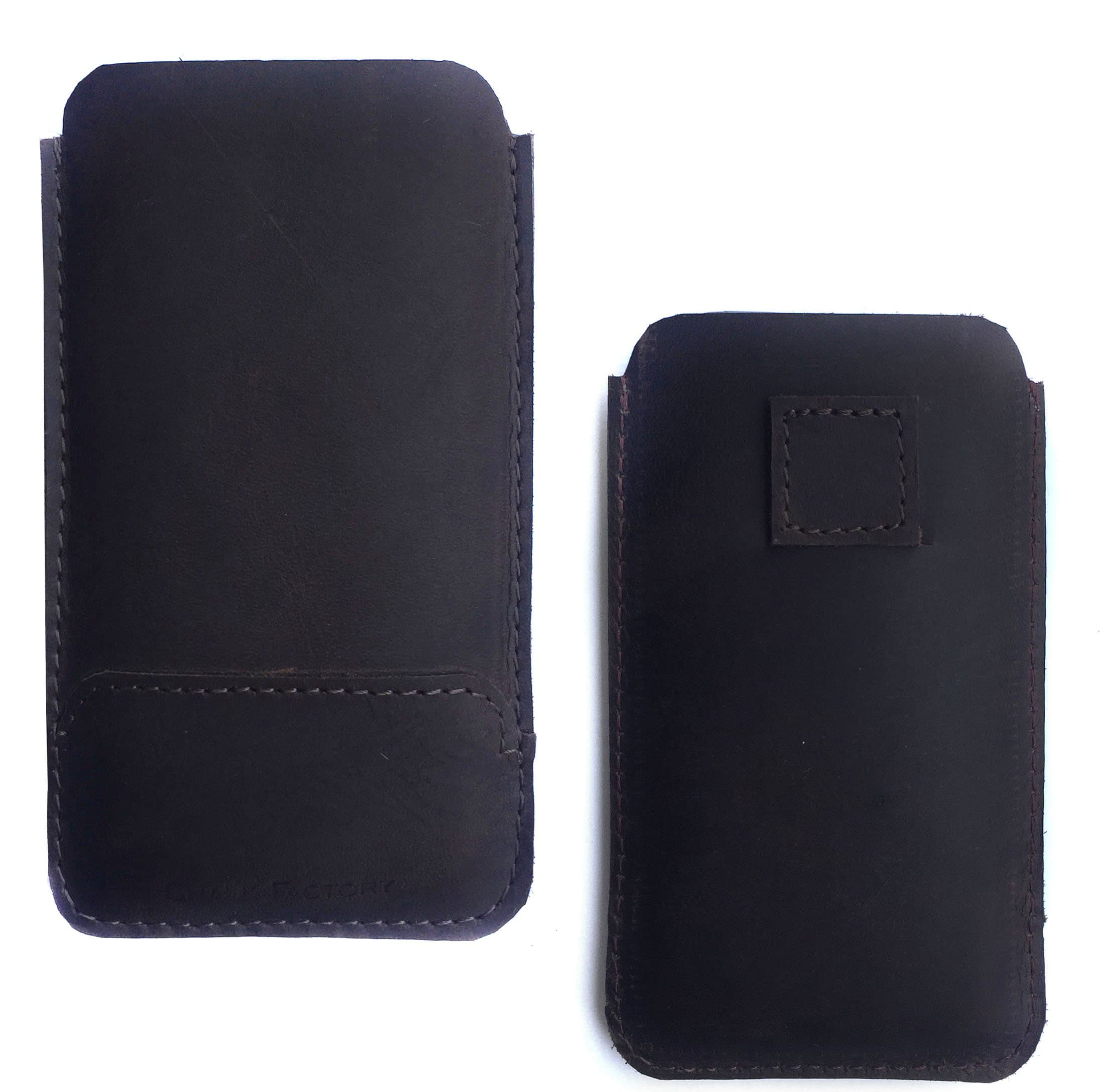 Chalk Factory Premium Genuine Leather Case/Cover with Easy Pull Loop for Idea ID 1000 Mobile Phone