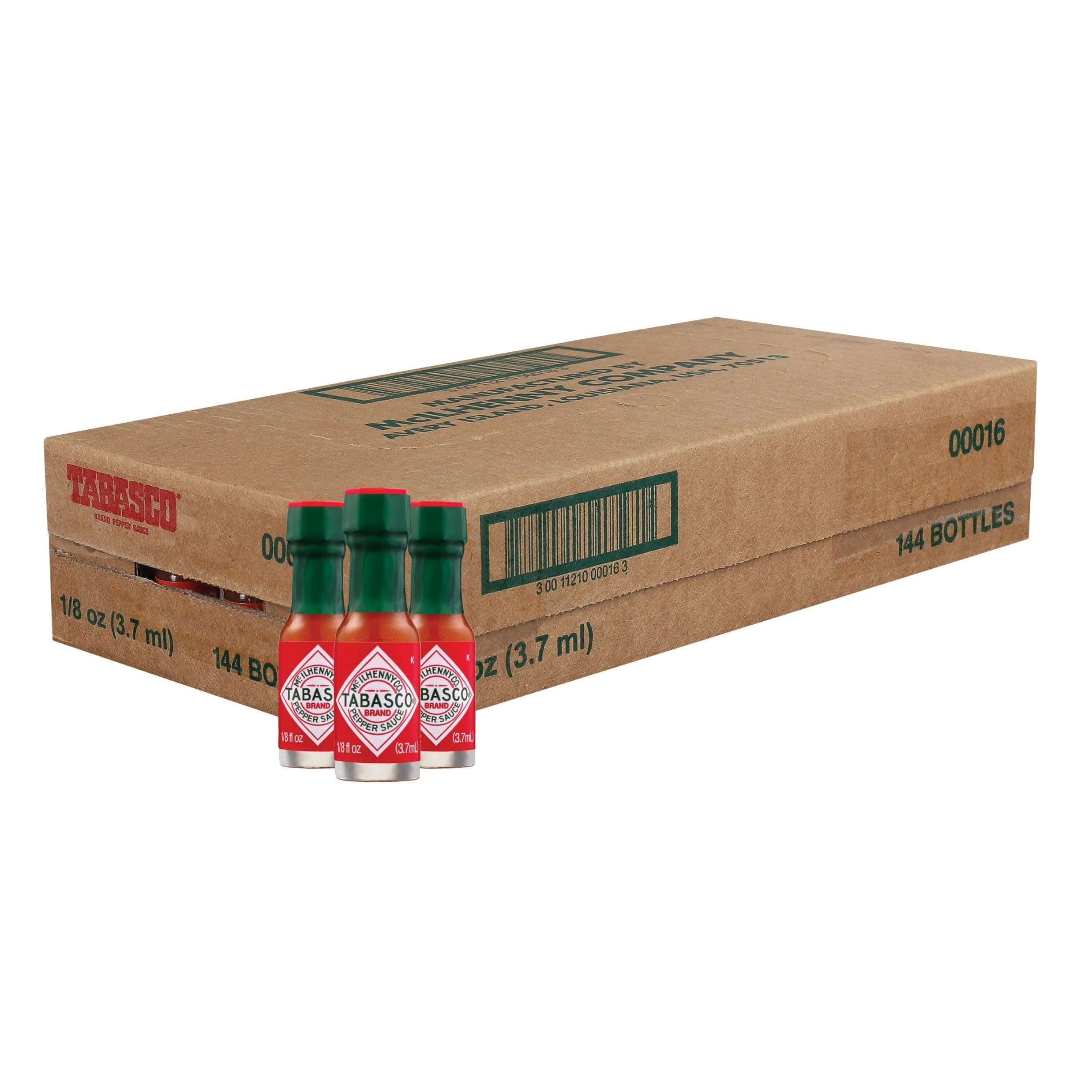 Tabasco Red Pepper Sauce Miniature, 3.7 ml, Pack of 144
