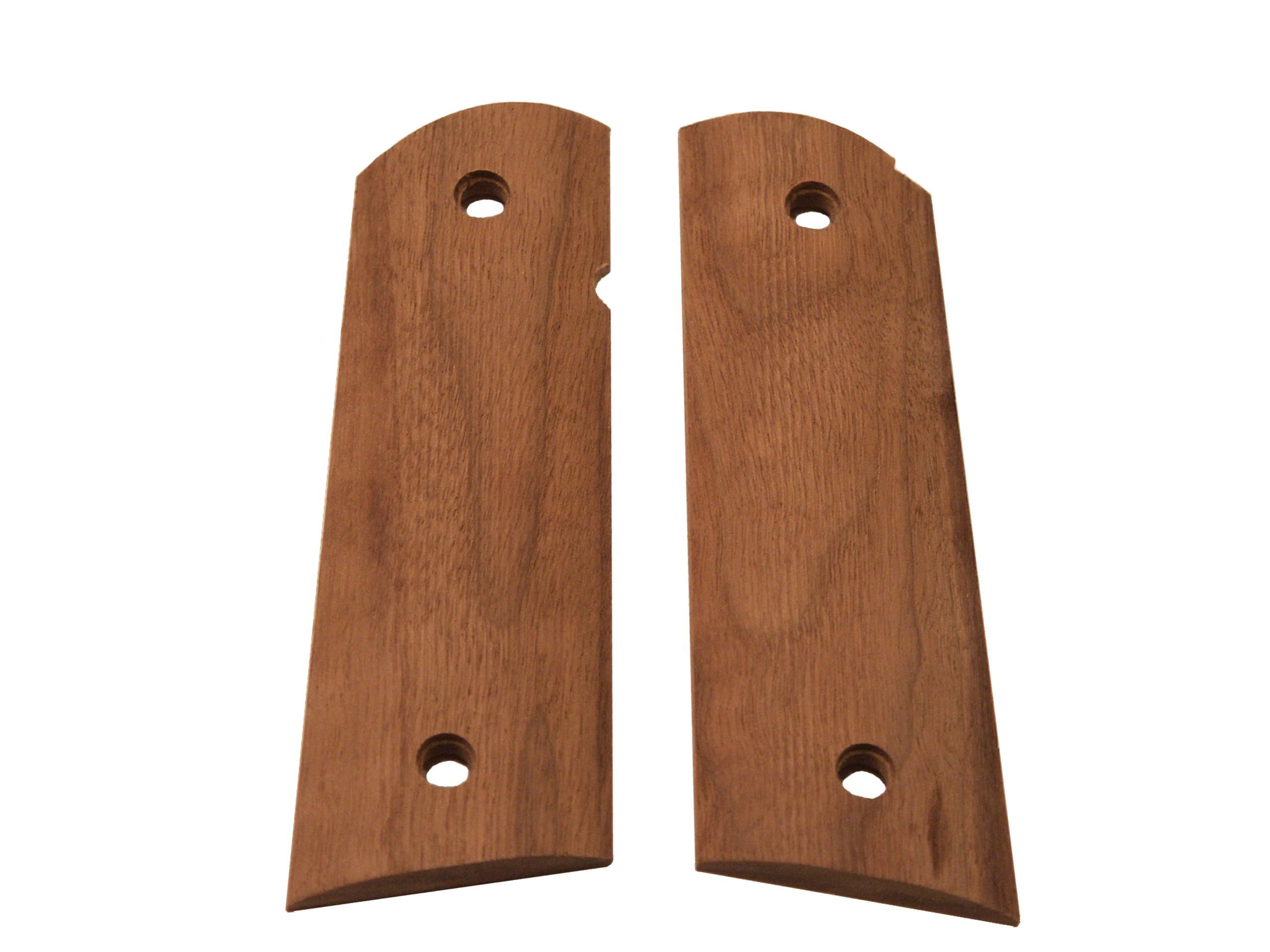 Full Size Unfinished Walnut Magwell 1911 Grips