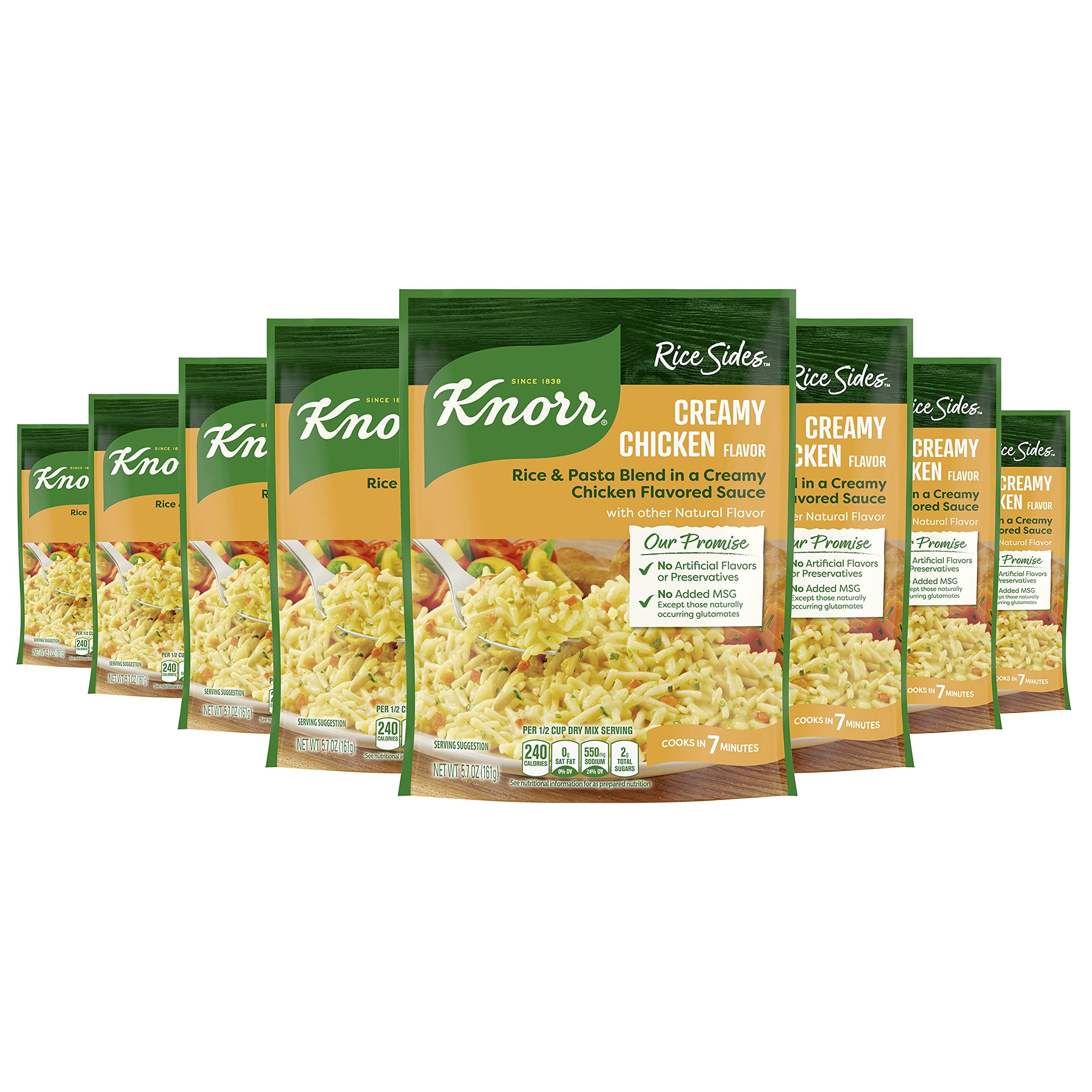 Knorr Rice Side Dish, Creamy Chicken, 5.7 oz (8-Count)