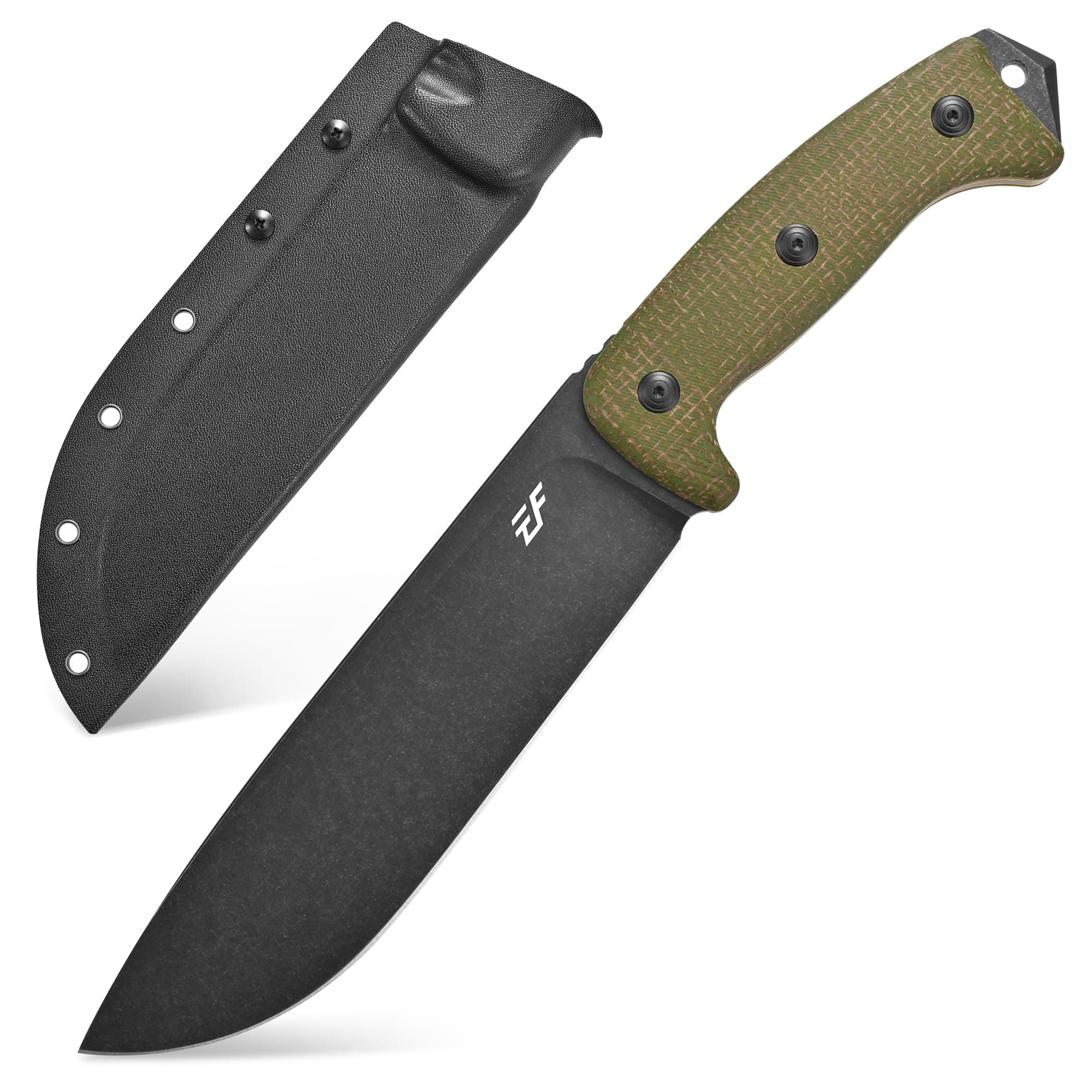 Eafengrow EF148 Fixed Blade Knife AUS-10 Steel Blade Micarta Handle Full Tang EDC Straight Knife for Hunting Camping Bushcraft