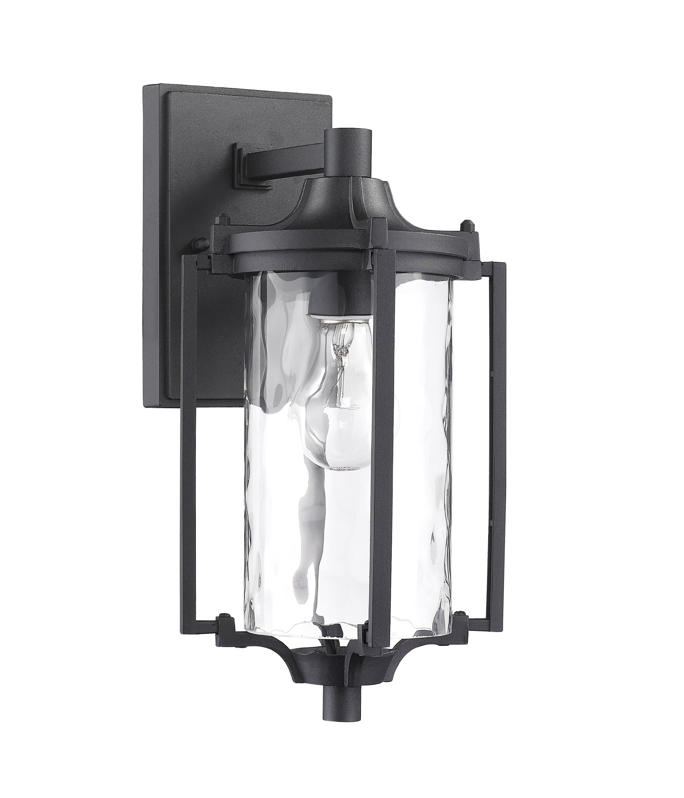 Chloe Lighting CH22024BK14-OD1 "Chatelet" Transitional 1-Light Black Outdoor Wall Sconce 14" Height
